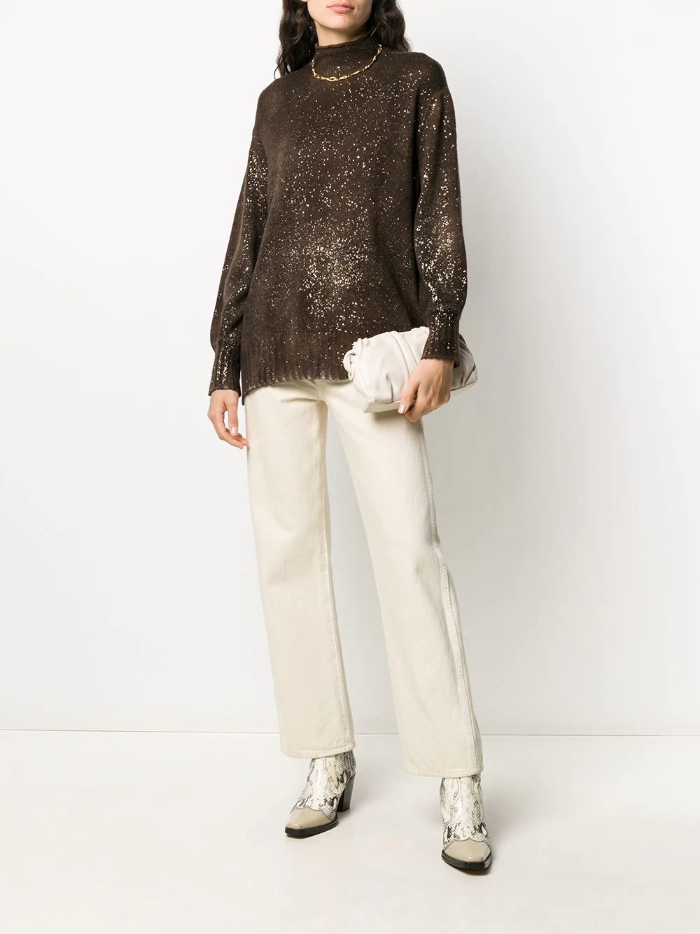 glittered cashmere jumper  - 2