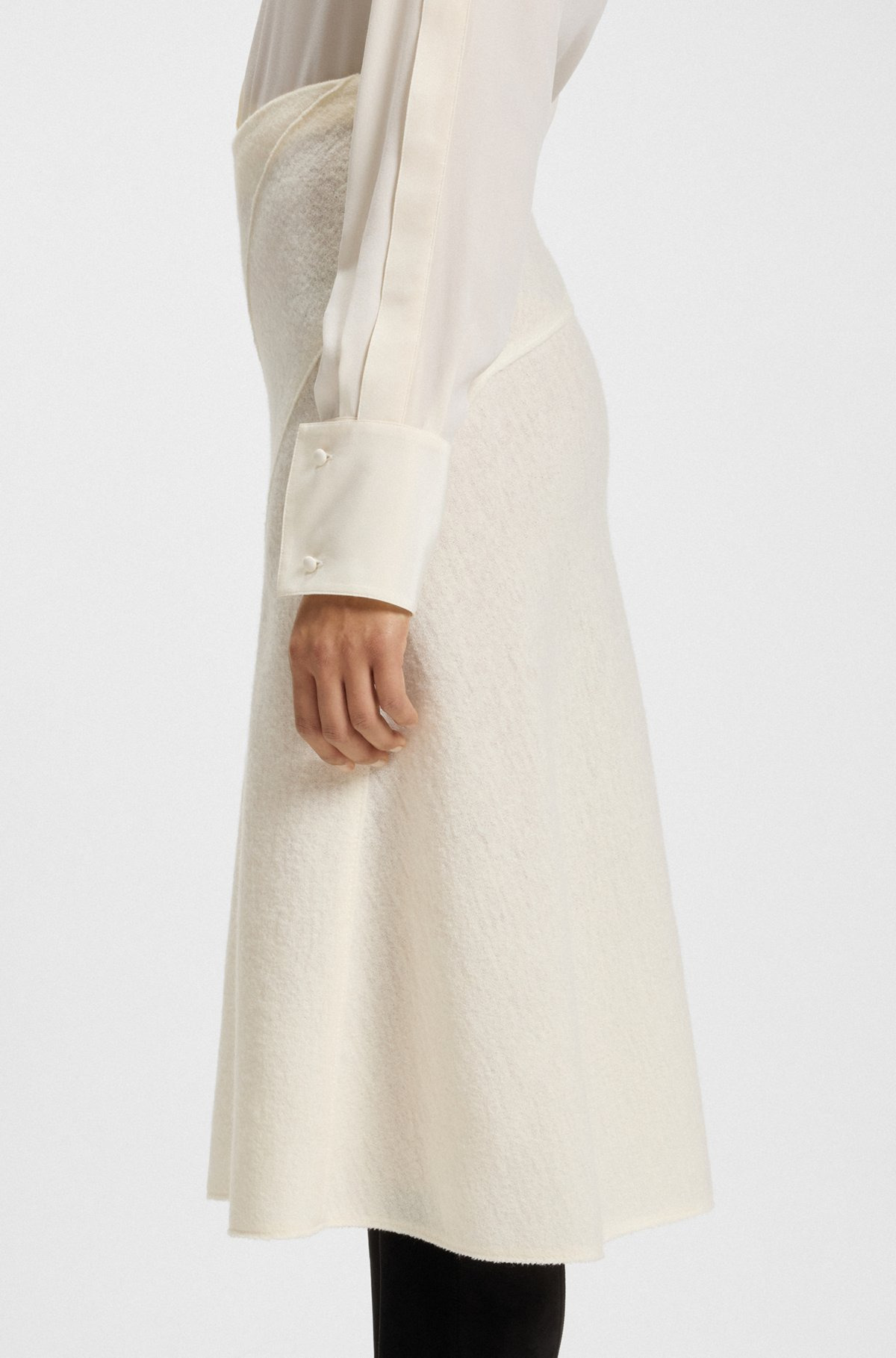 A-LINE SKIRT IN BOILED WOOL - 5