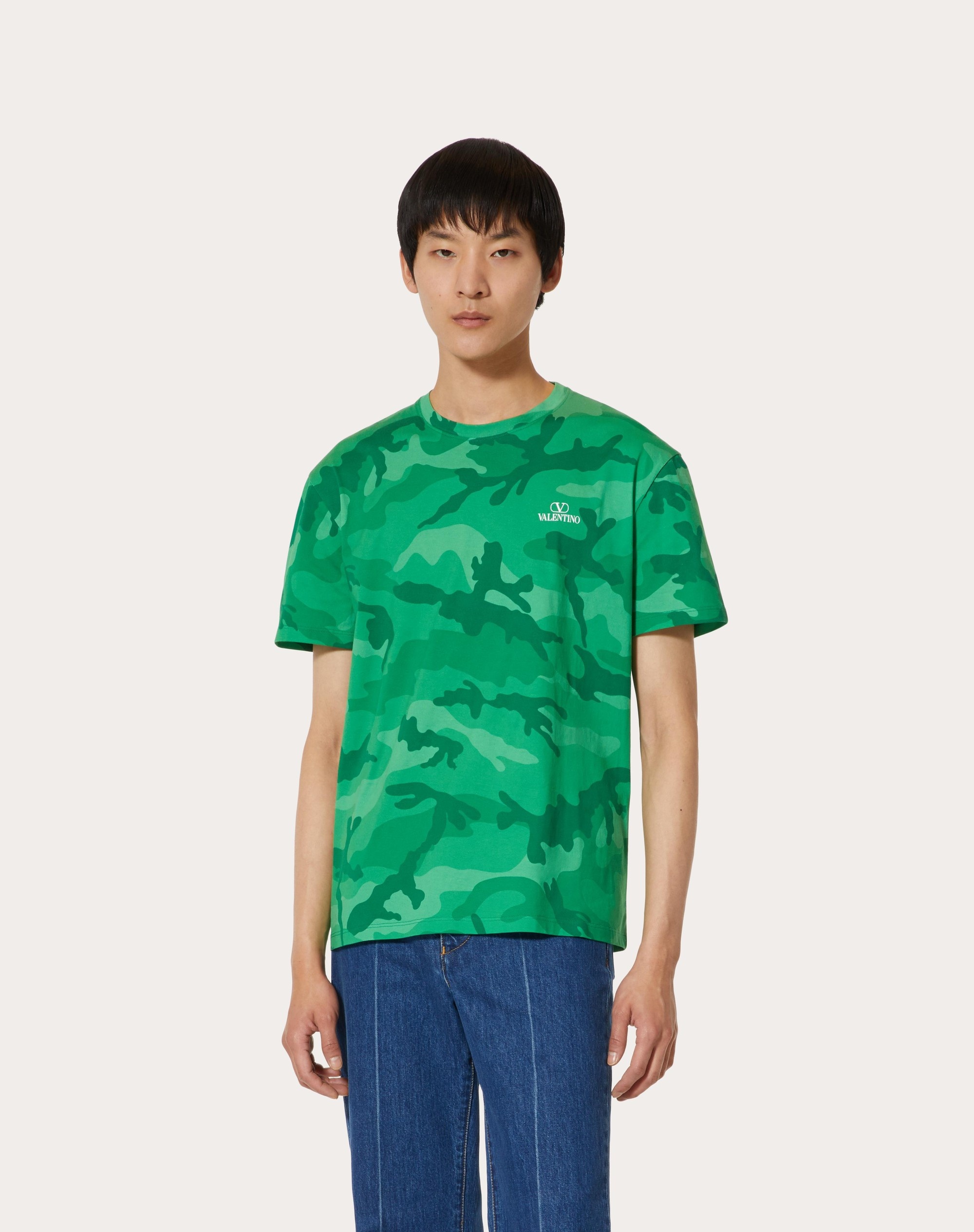 CAMOUFLAGE PRINT COTTON T-SHIRT - 3