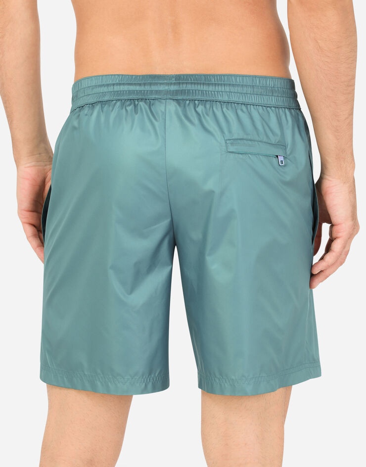 Mid-length swim trunks with heraldic patch - 5