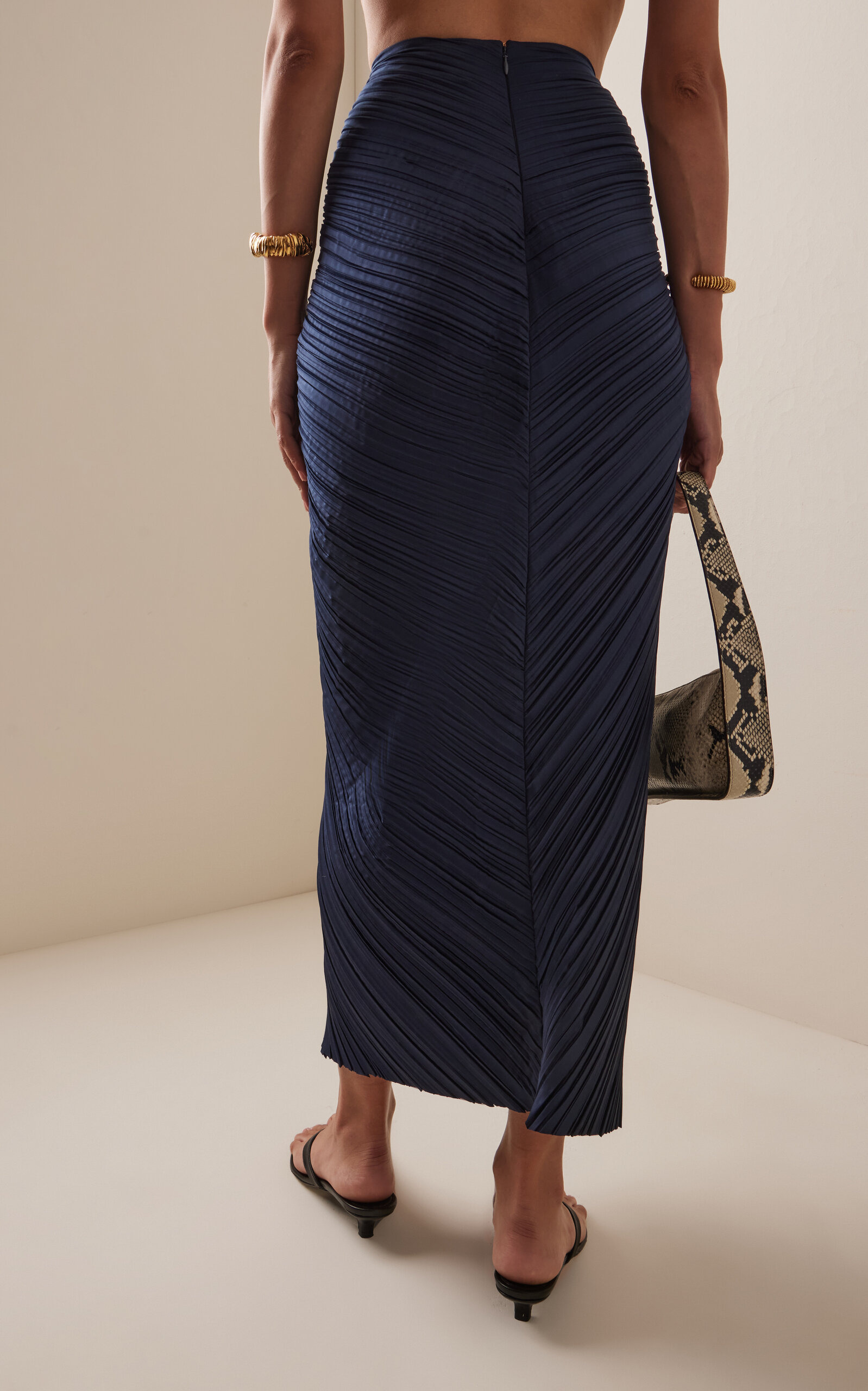Sonoma Plisse Maxi Skirt blue - 4