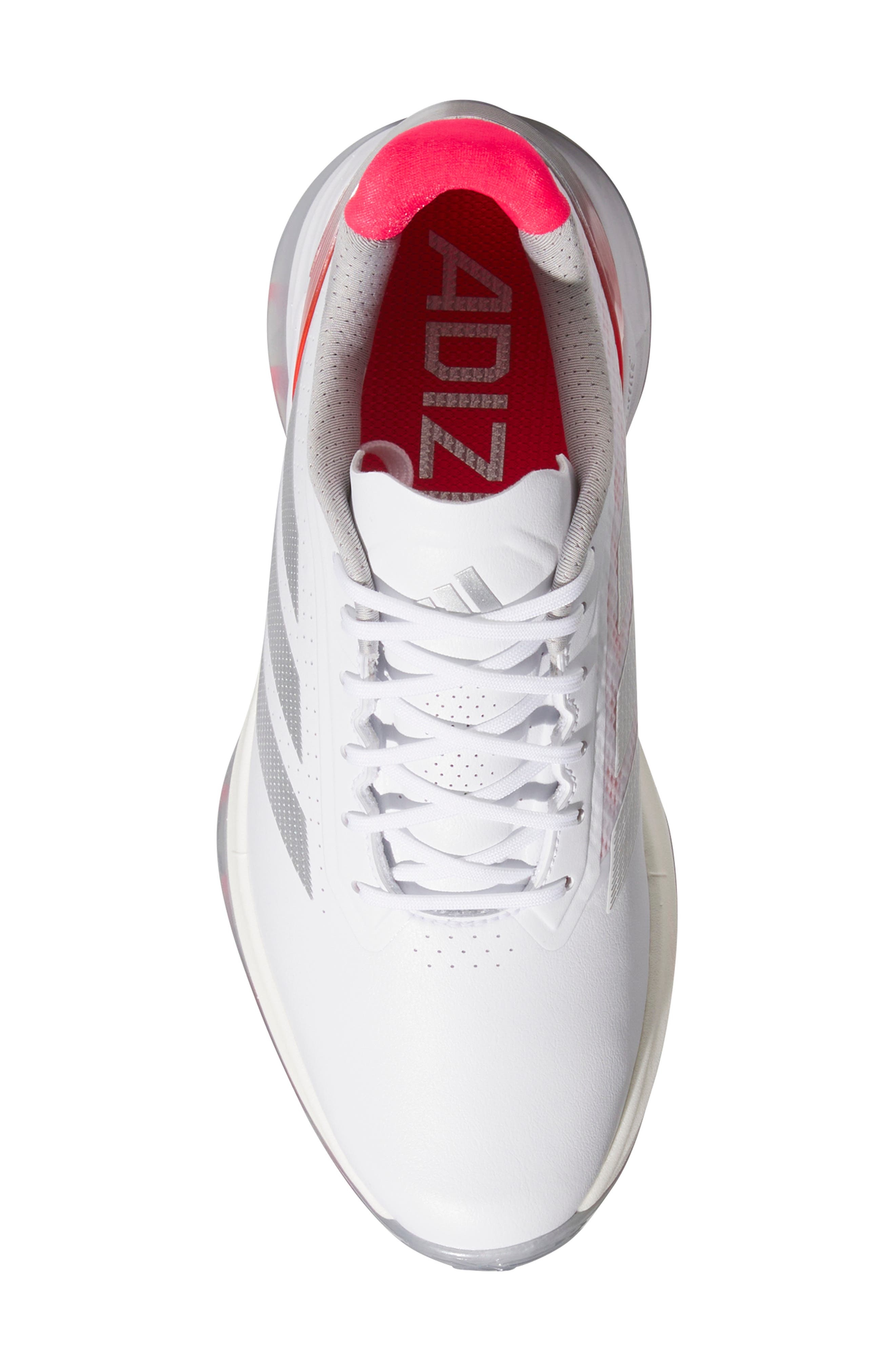 adidas Adizero ZG Golf Shoe in White/Silver Met./Lucid Red at Nordstrom - 4