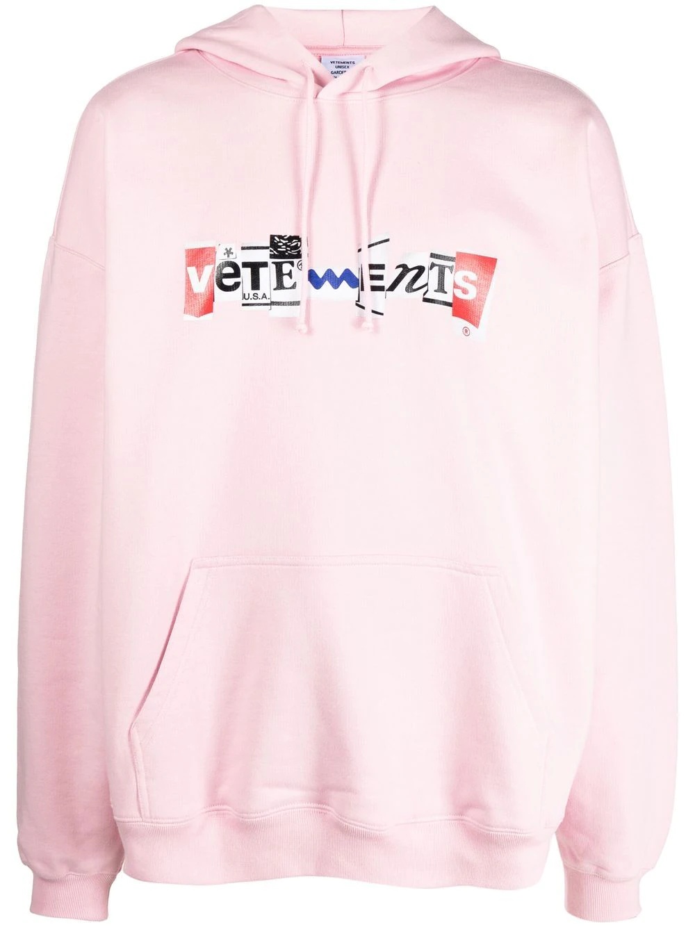 logo drawstring hoodie - 1