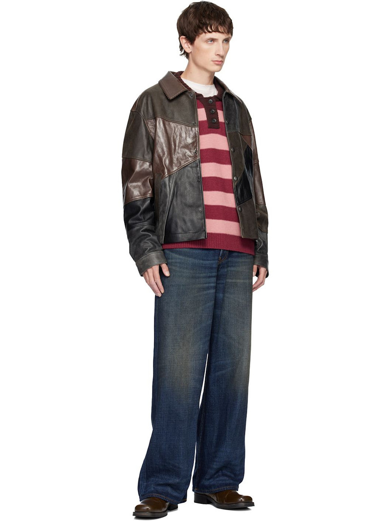 Andersson Bell Black & Brown Patchwork Leather Jacket outlook