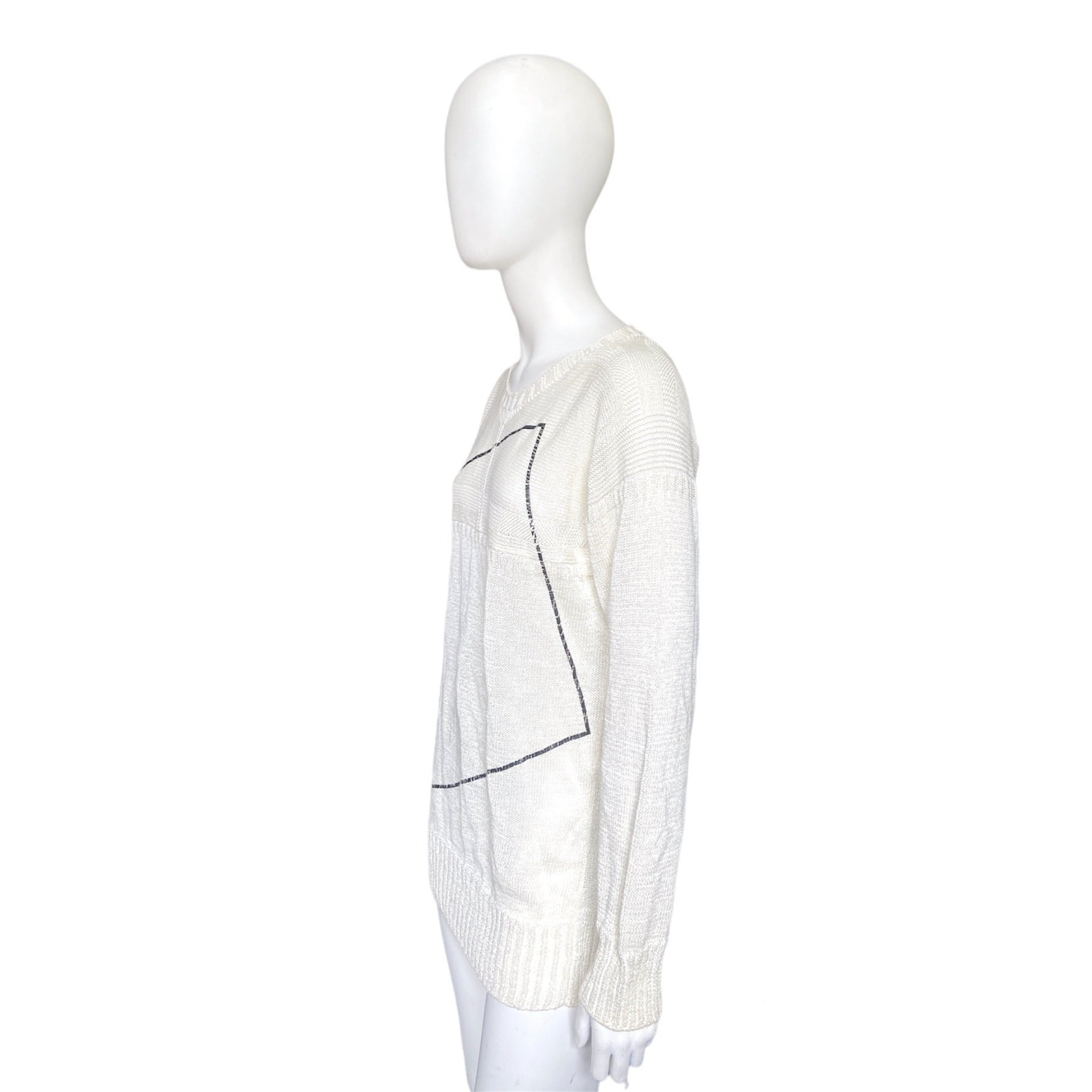 Chanel ss12 Karl square line geometric knit sweater - 3