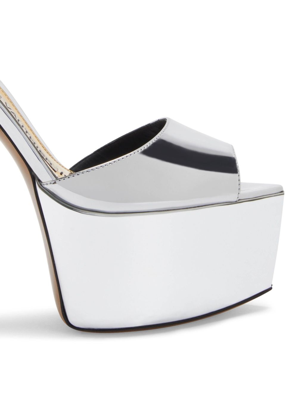 metallic-finish sandals - 4