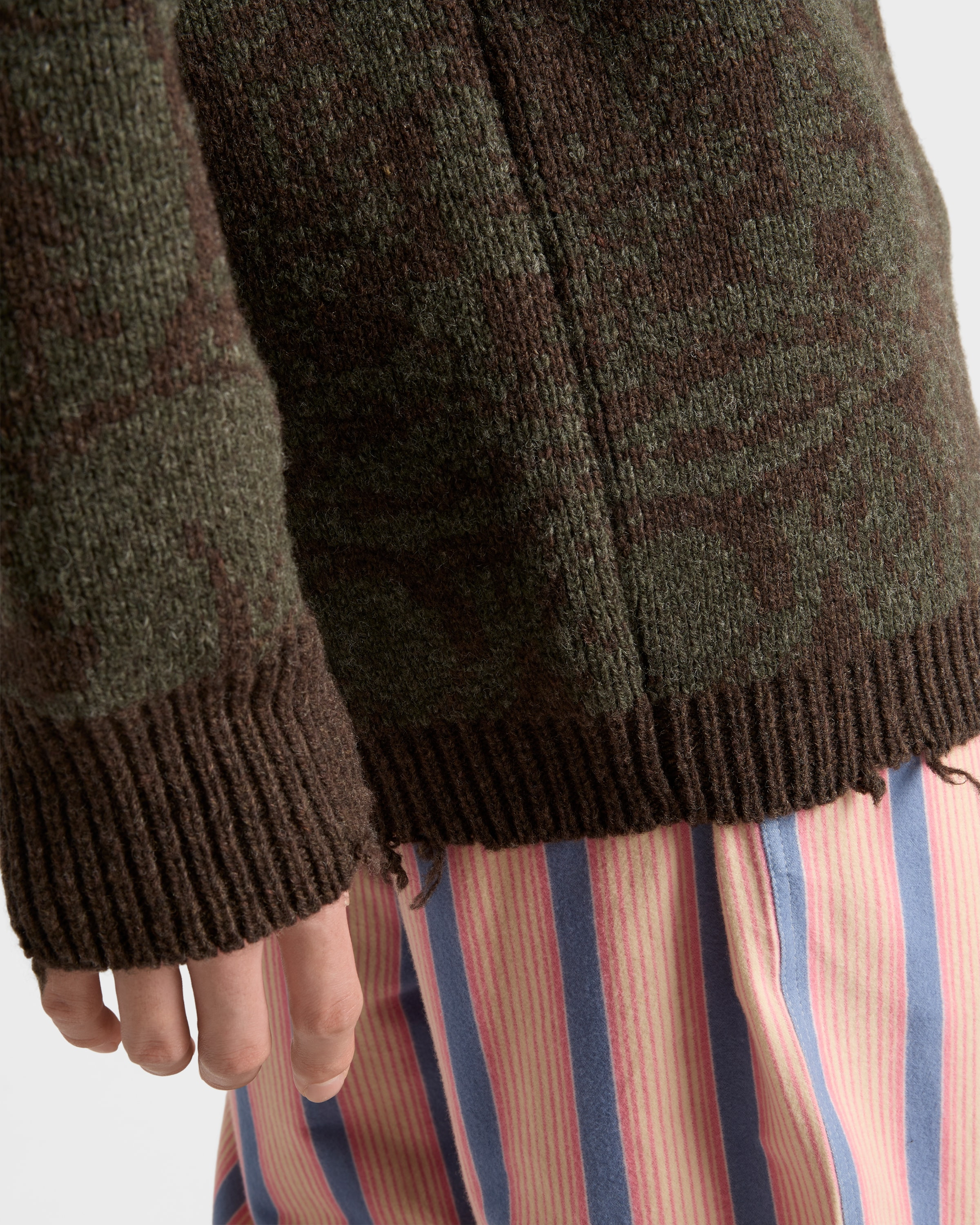 Wide-neck Shetland wool sweater - 3