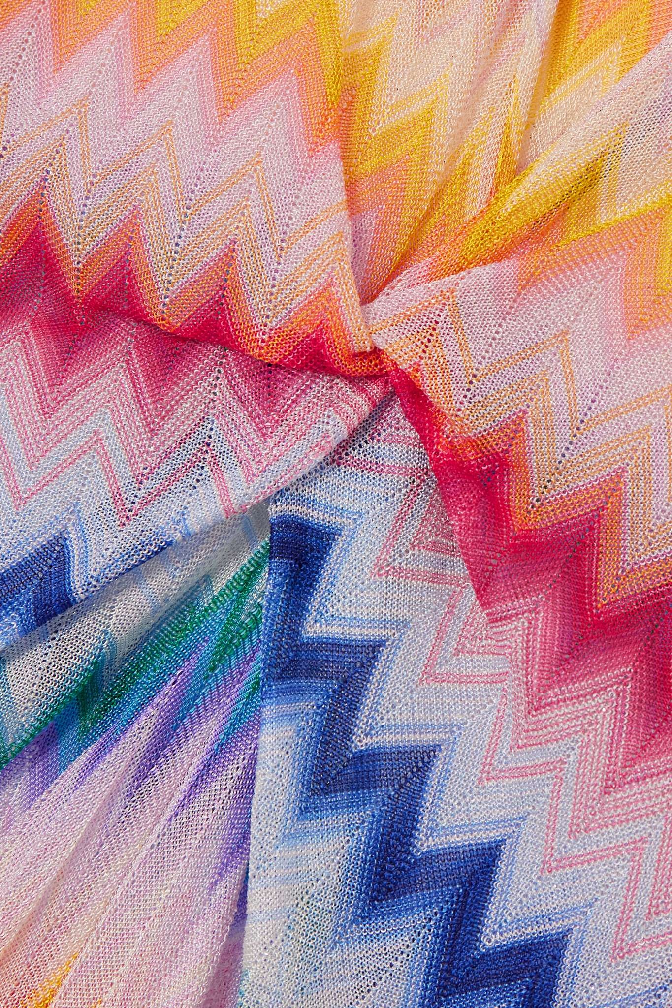 Mare twist-front metallic crochet-knit kaftan - 4