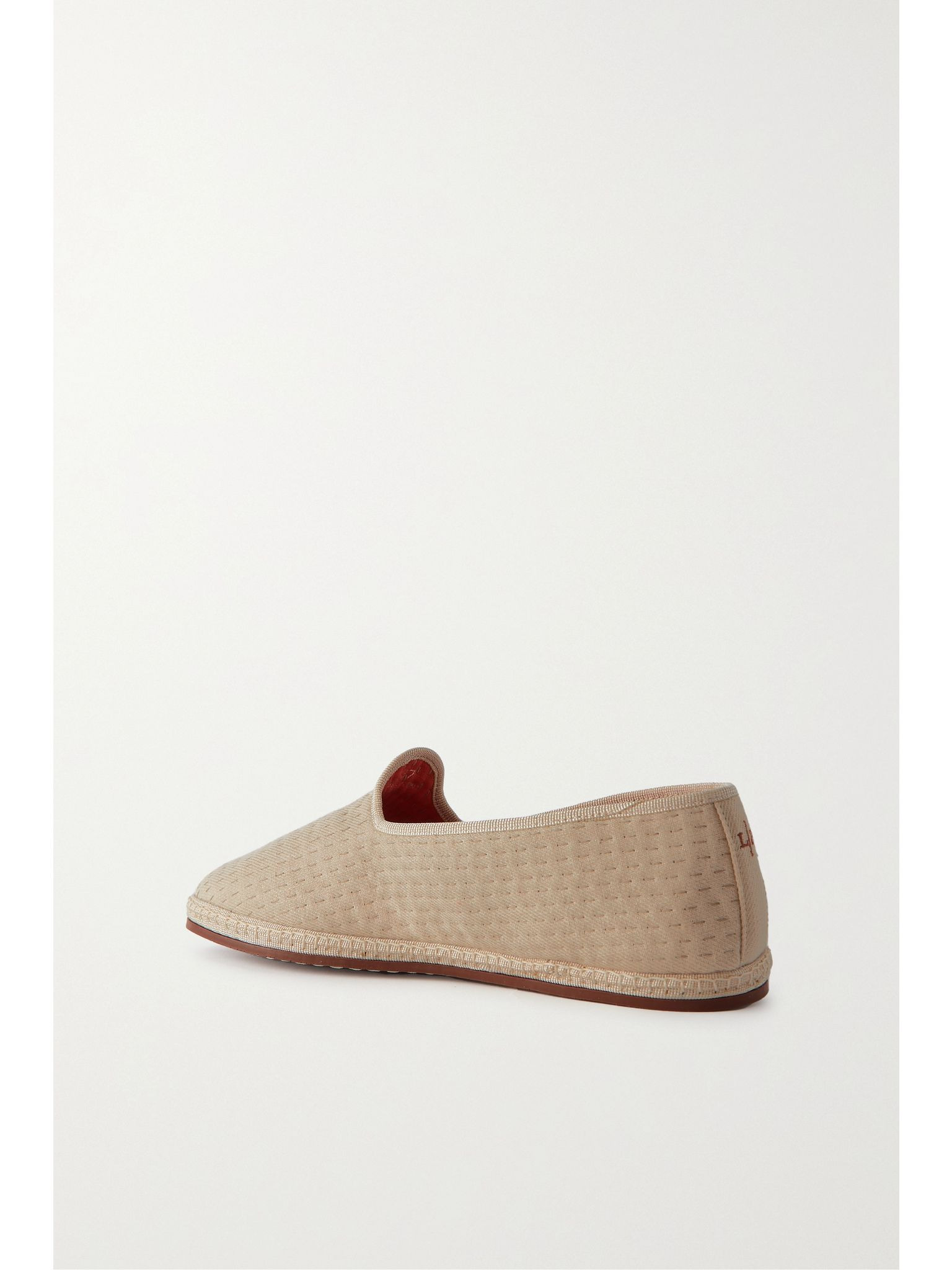 Laguna Furlane matelassé linen-canvas slippers Beige - 3
