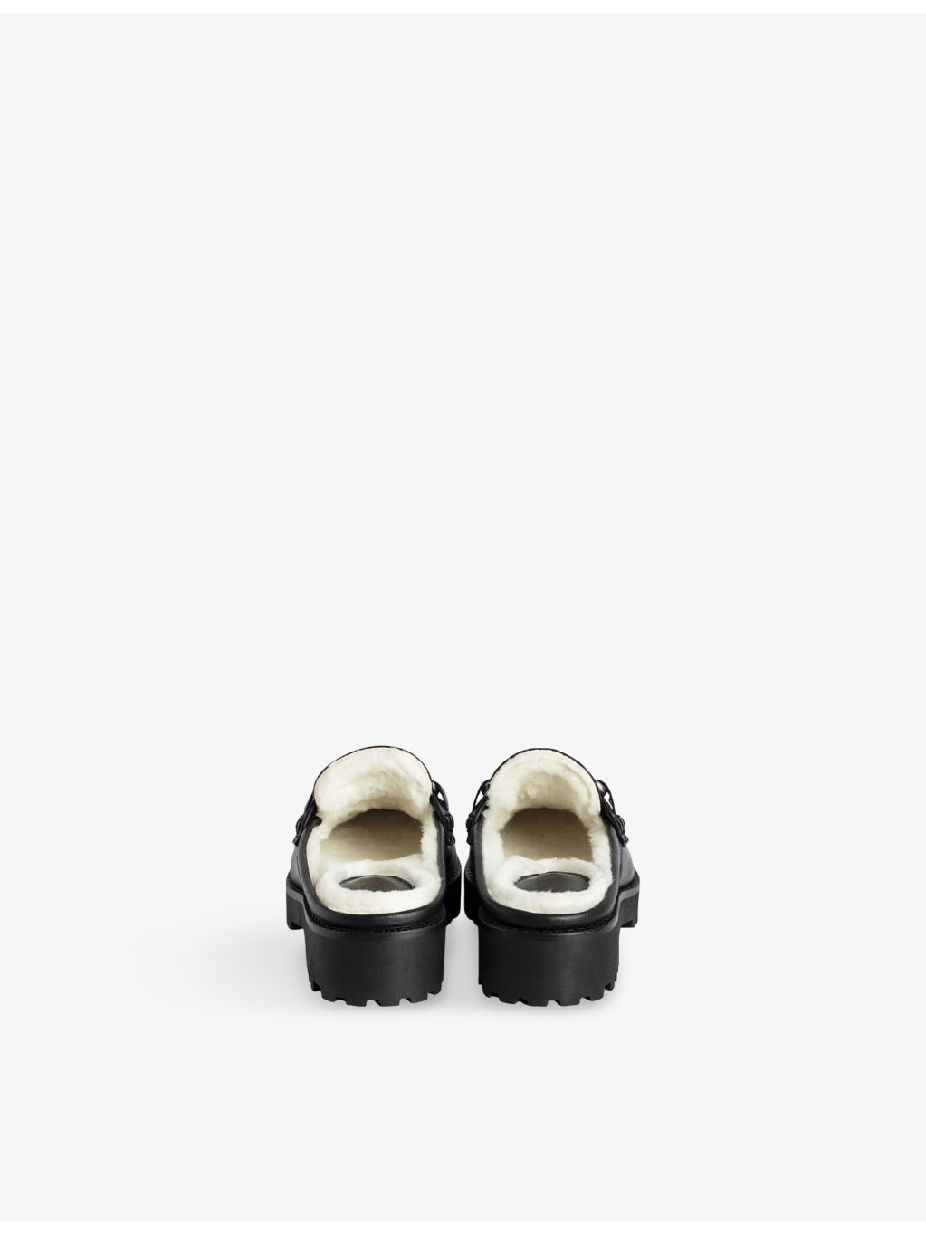 Joe Shearling-Lined Backless Leather Loafers - 3
