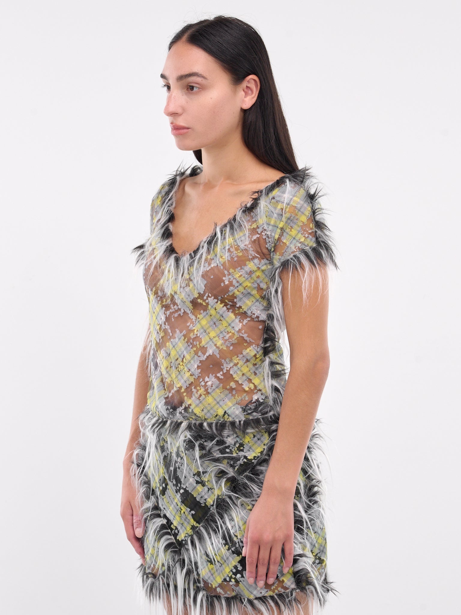 Sheer Faux Fur Top - 2