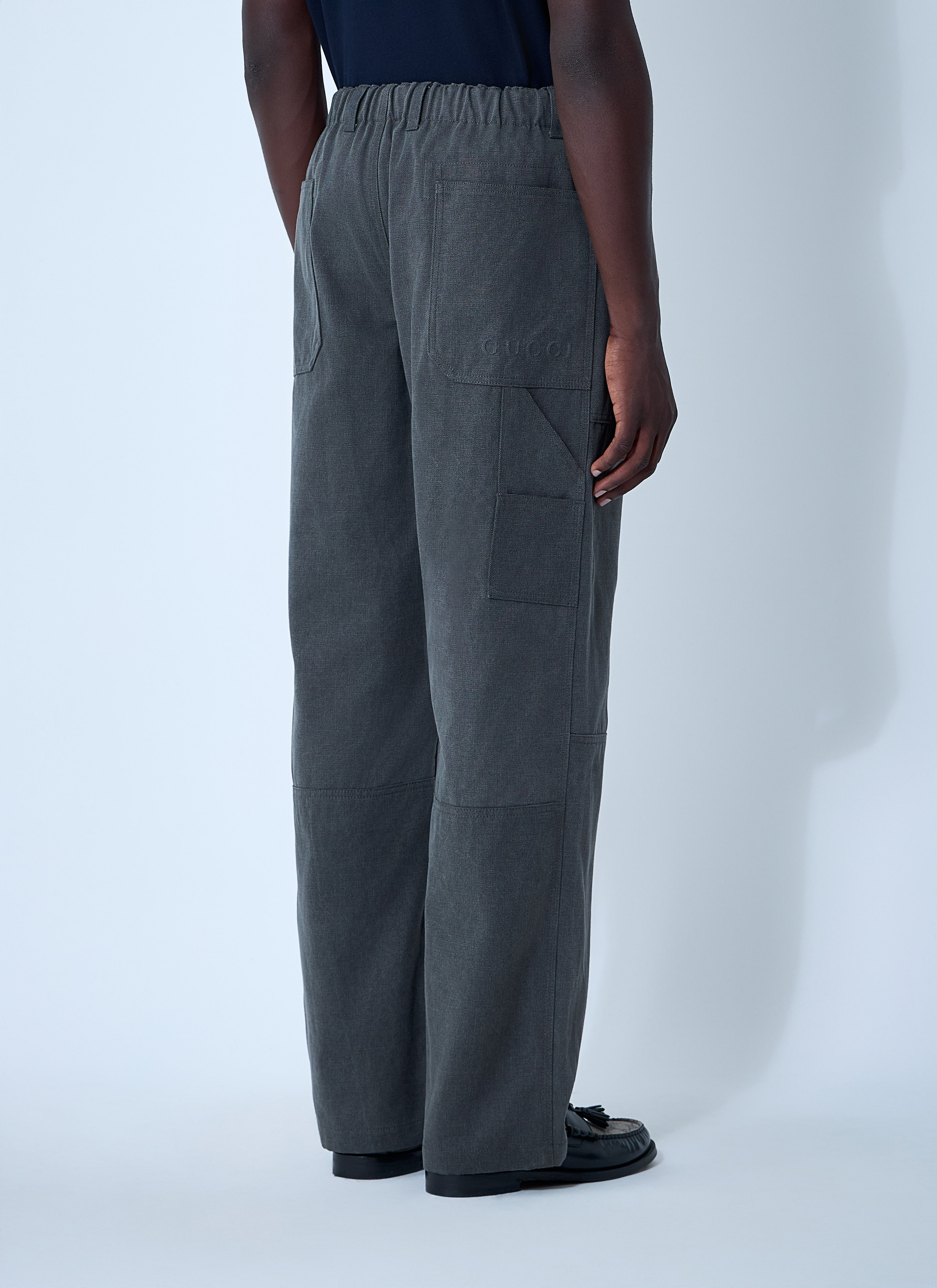 Gucci Men Faded Canvas Pants - 4