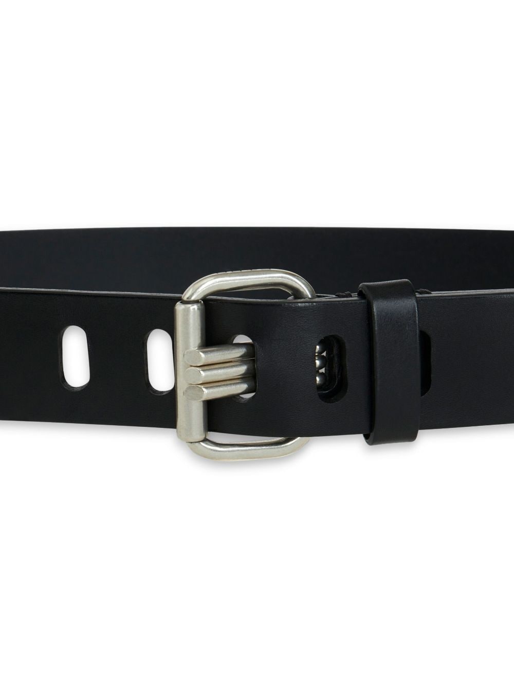 buckled leather belt - 2