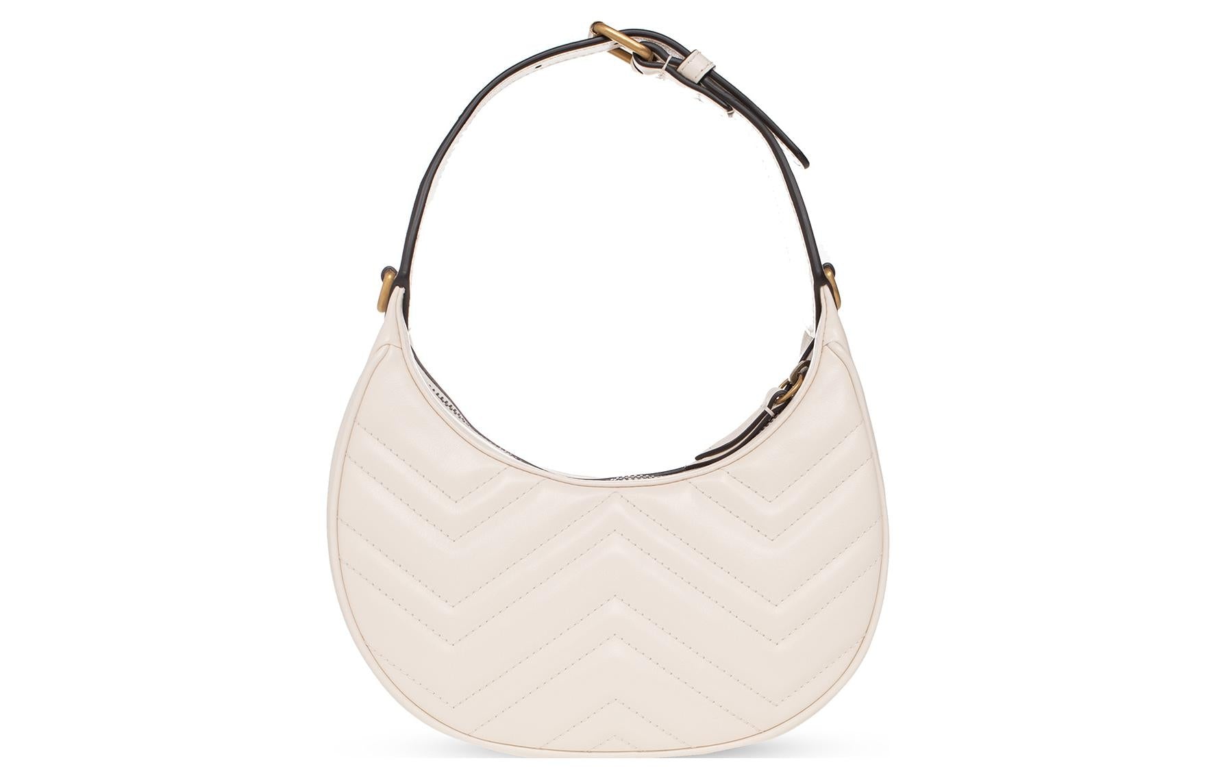 (WMNS) Gucci GG Marmont Half-Moon-Shaped Mini Bag 'Mystic White' 699514-DTDHT-9022 - 3