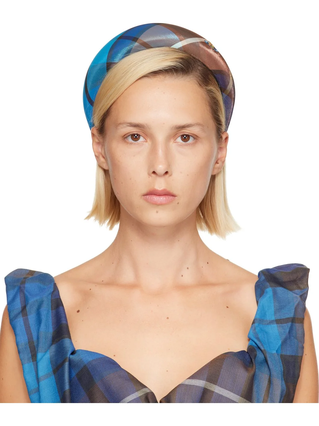 Blue & Brown Wide Headband - 1