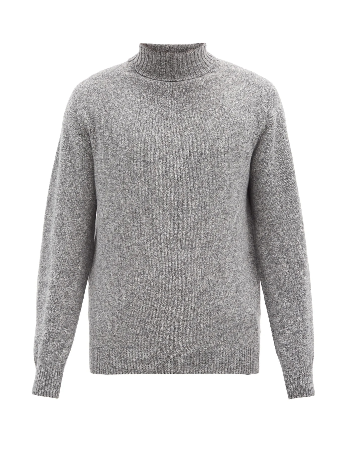 Roll-neck lambswool sweater - 1