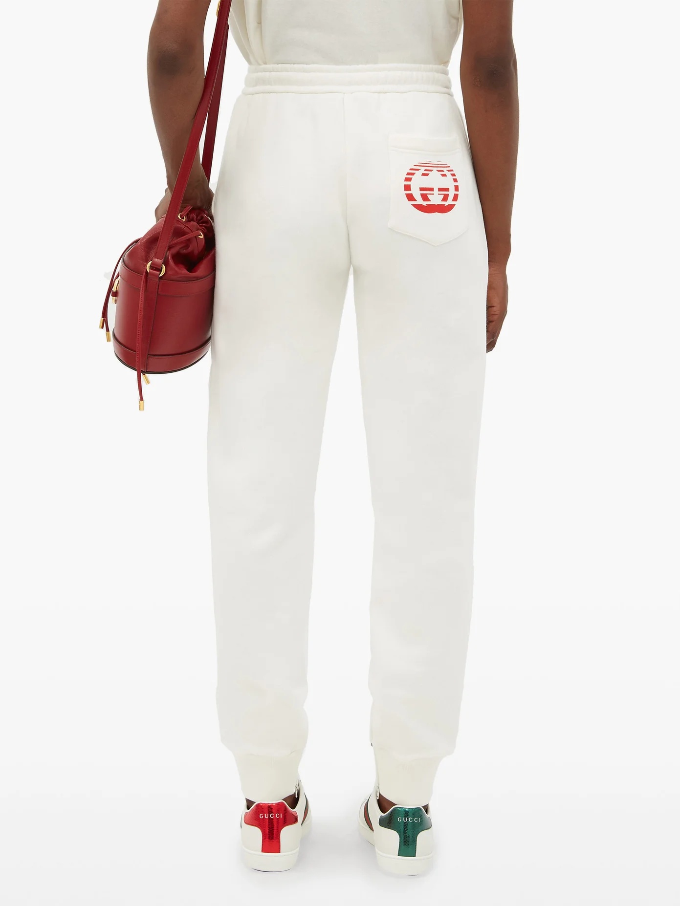 GG-print cotton-jersey track pants - 5