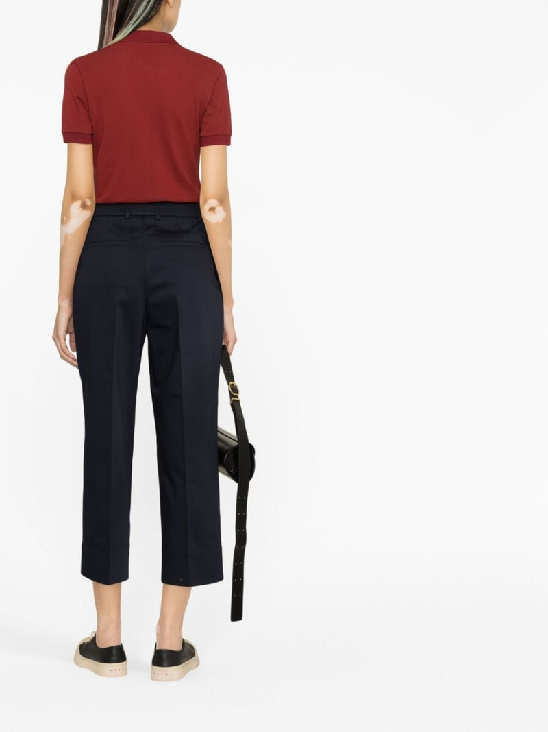 logo embroidered cropped polo shirt 4