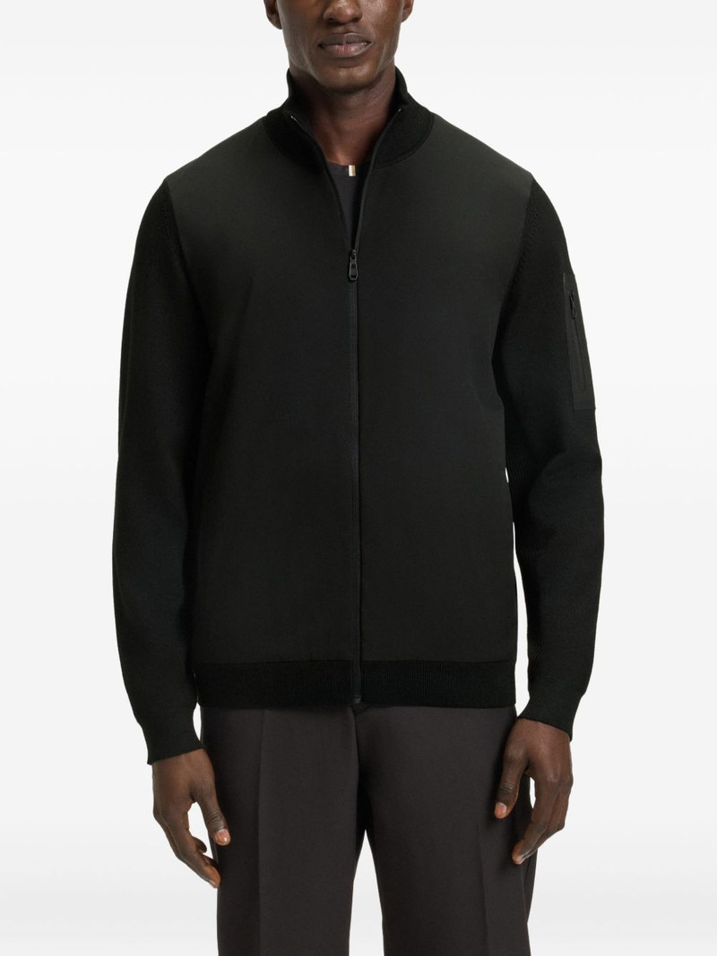 BOSS zip-up sweater outlook