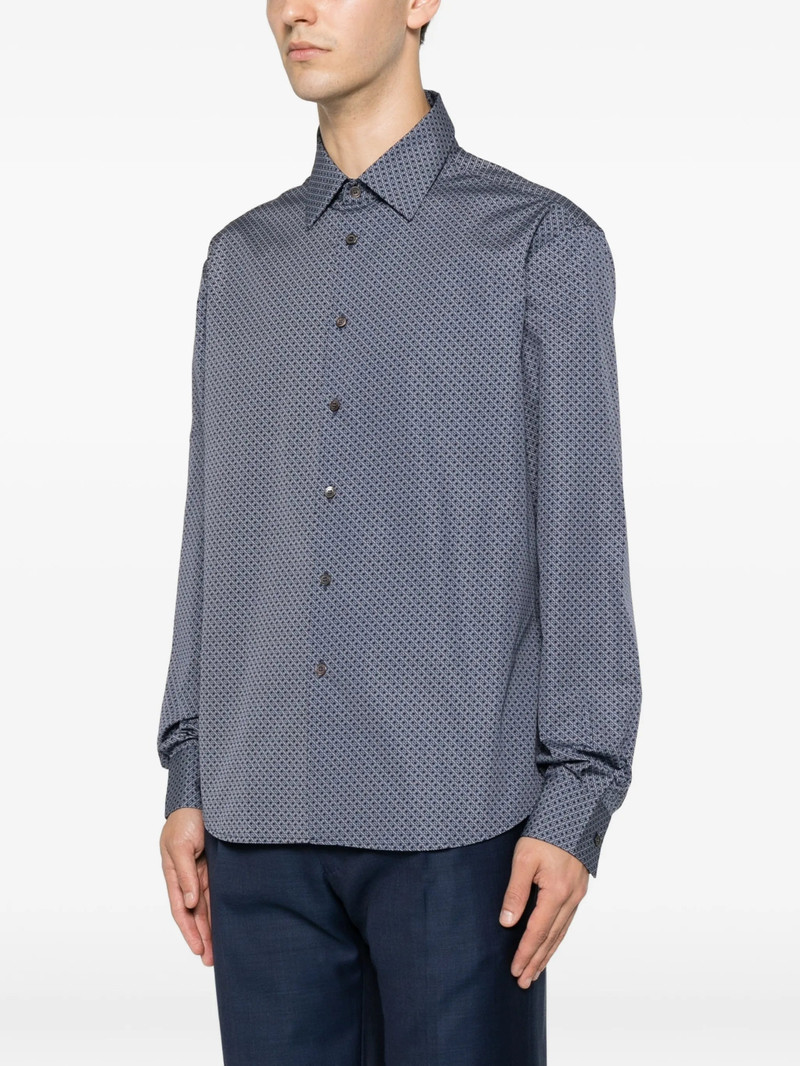 FERRAGAMO Ferragamo Geometric-print Long-sleeve Shirt outlook