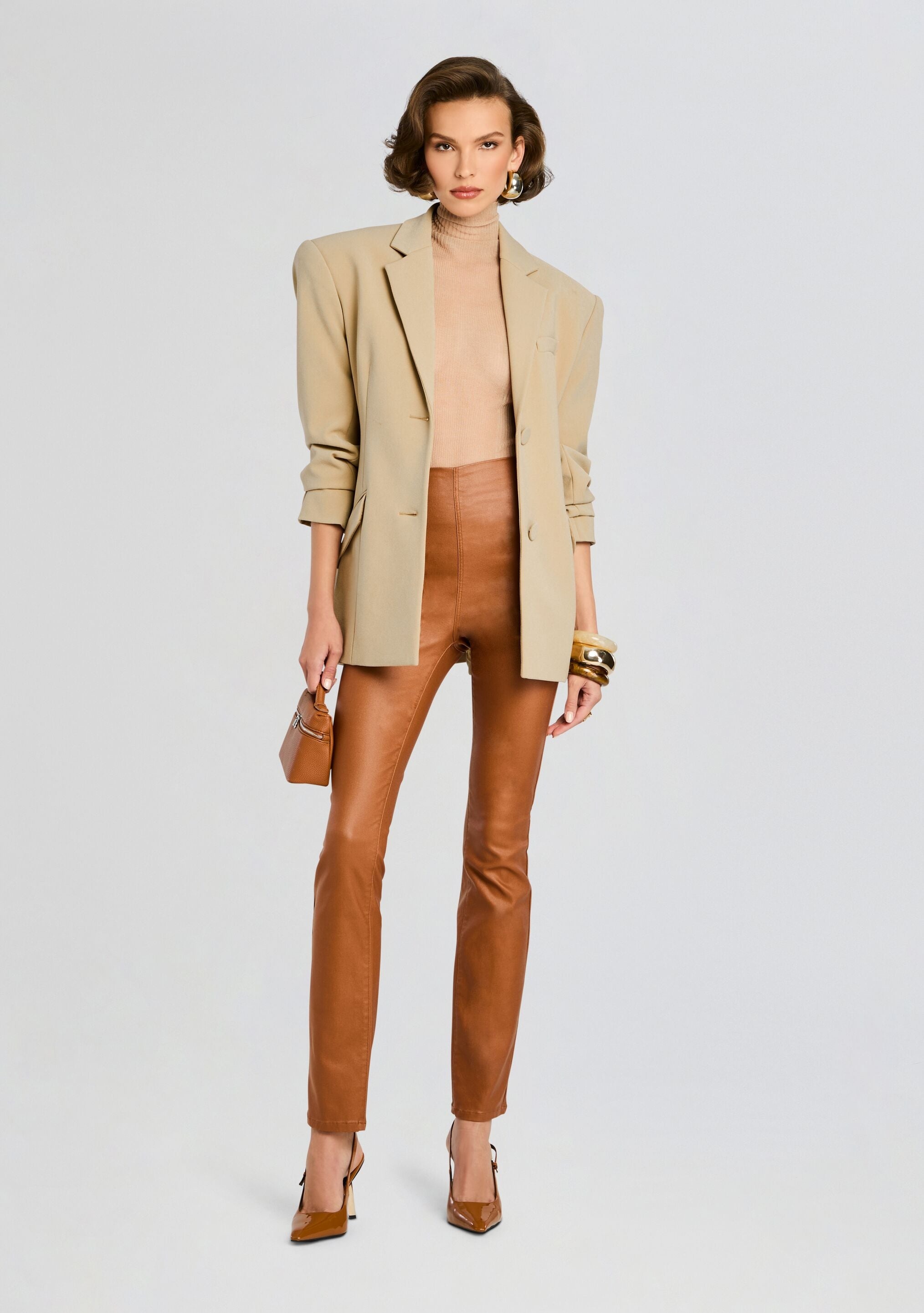 XENA COATED DENIM PANT - 5