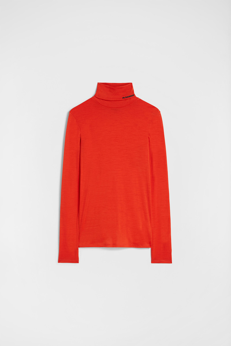 Lightweight Wool Blend High-Neck T-Shirt 1