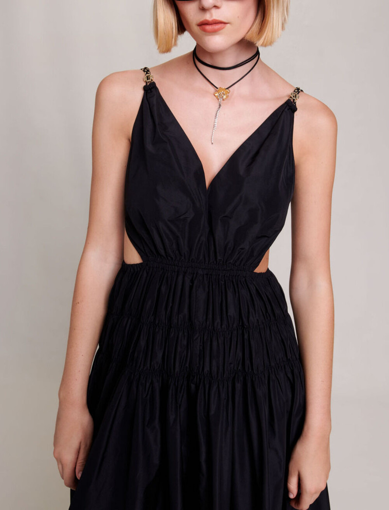 Taffeta dress with cut-out at the waist 7