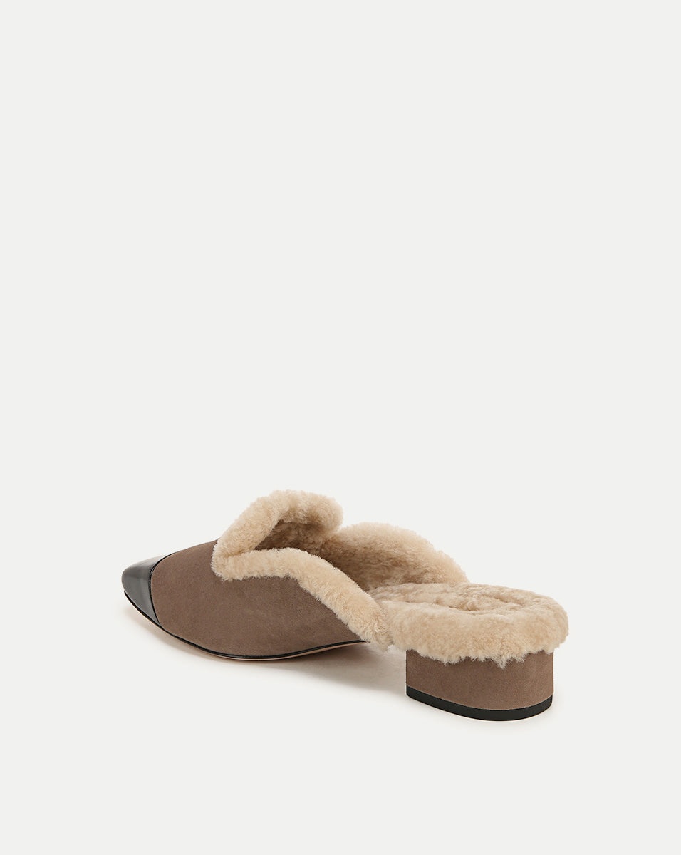 CECILE SHEARLING MULE - 4