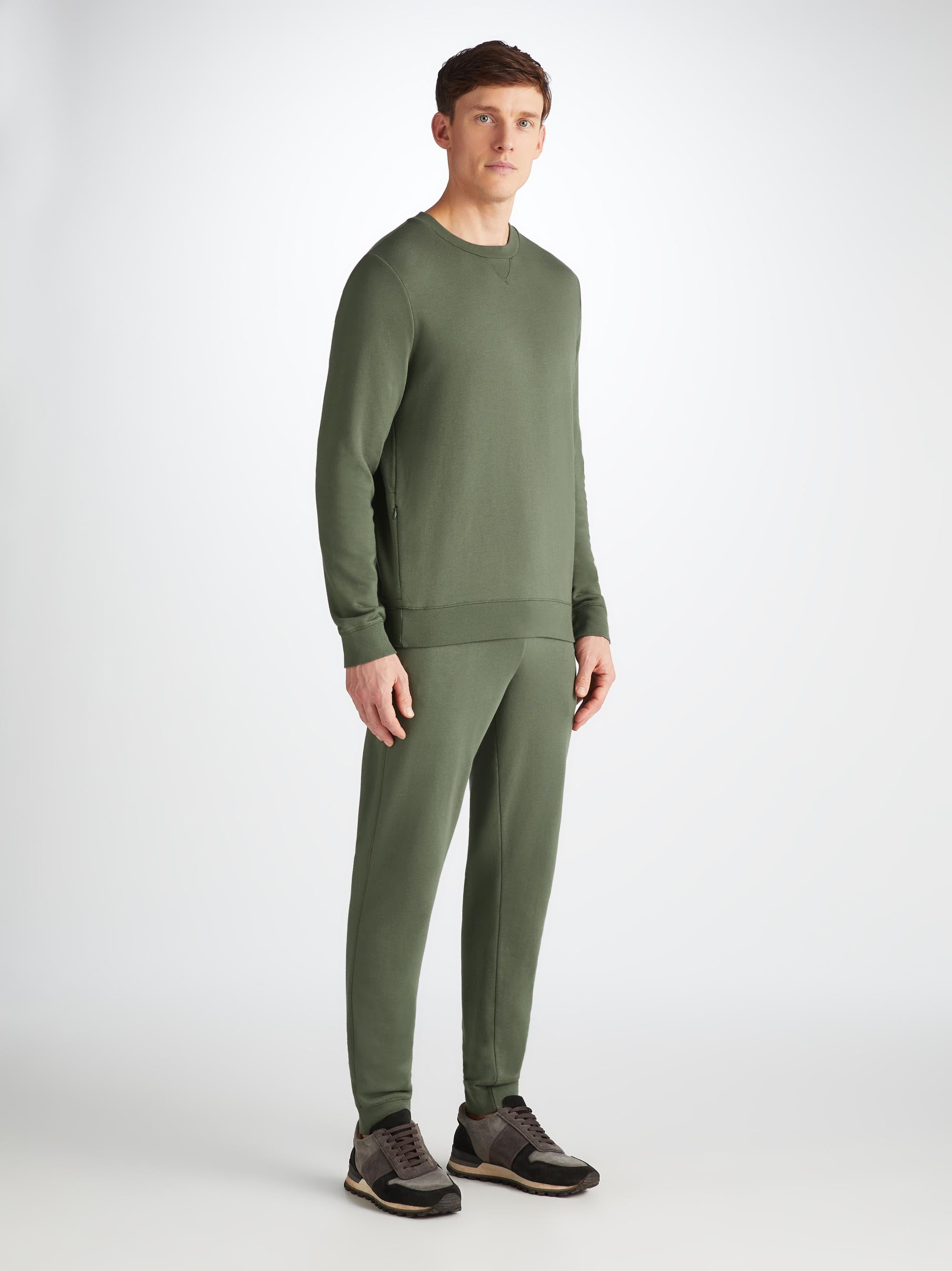 Men's Sweatshirt Quinn Cotton Modal Soft Green - 3