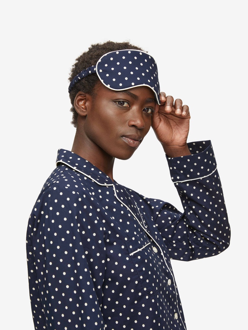 Eye Mask Plaza 60 Cotton Batiste Navy - 4