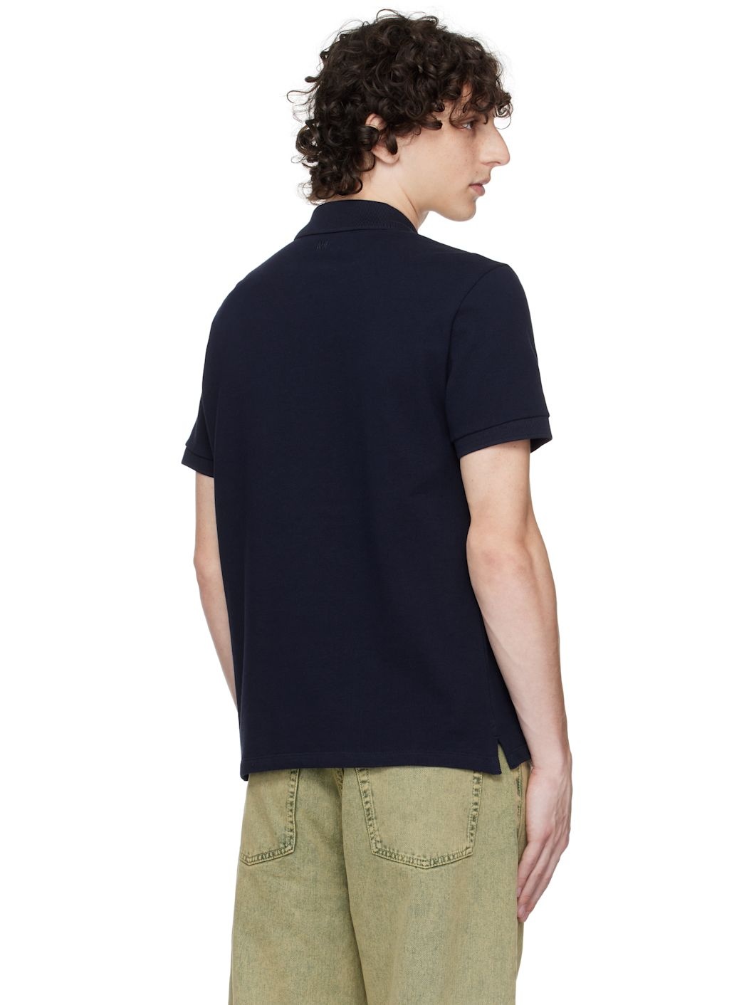 Navy Cotton Ami de Coeur Polo - 3