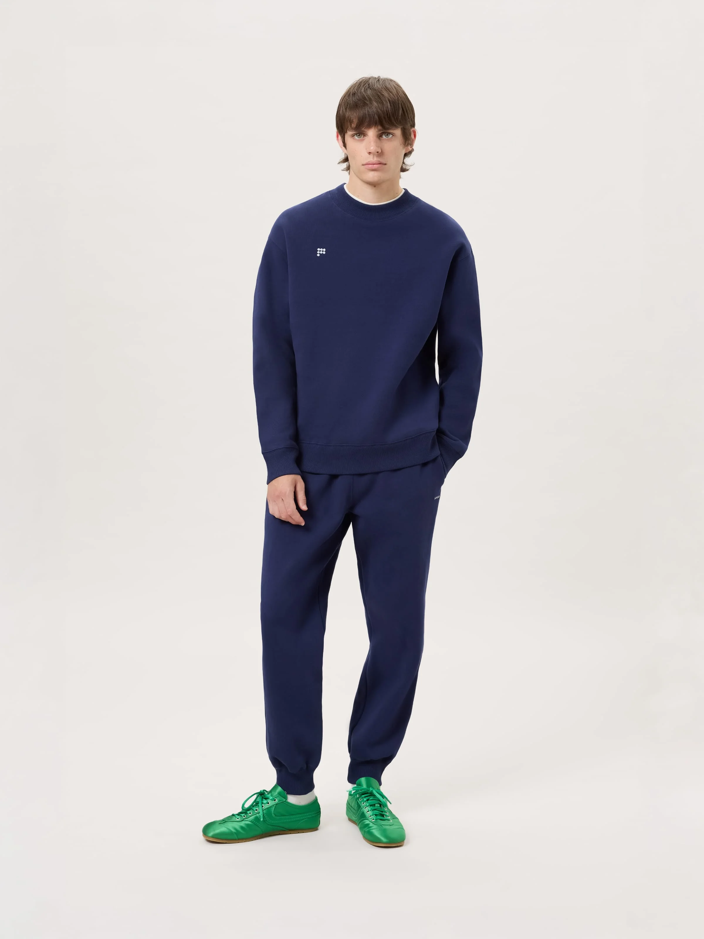 Mens Heavyweight Track Pants - Ocean Navy - 1