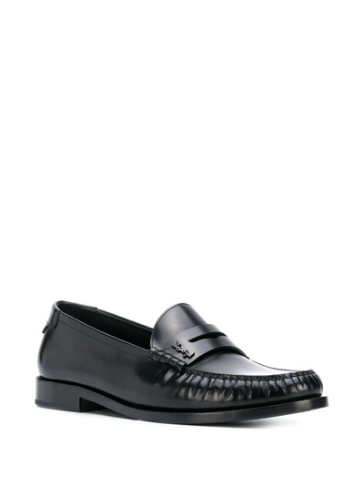 SAINT LAURENT Monogram penny loafers outlook