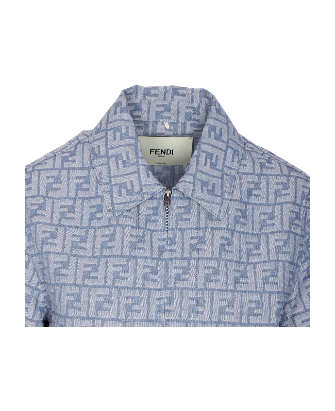 Ff Logo Denim Shirt - 4
