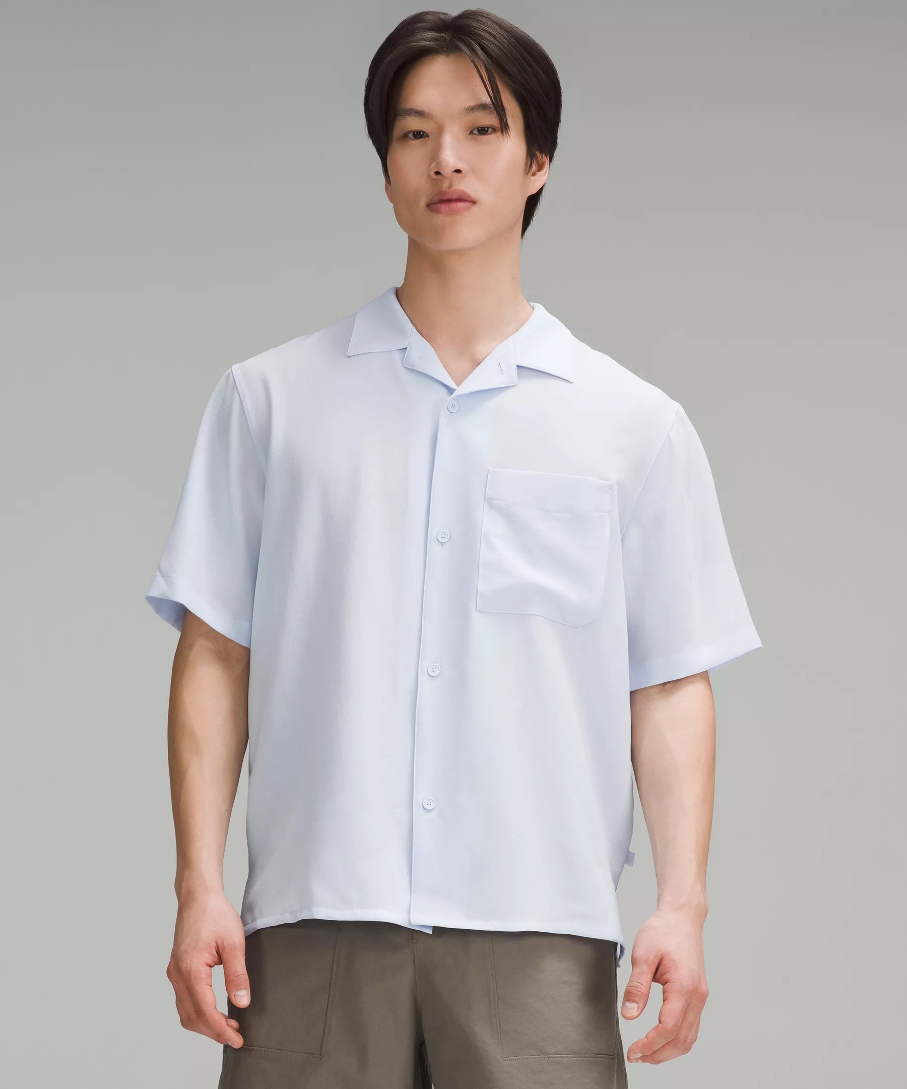Lightweight Camp Collar Button-Up Shirt - 1
