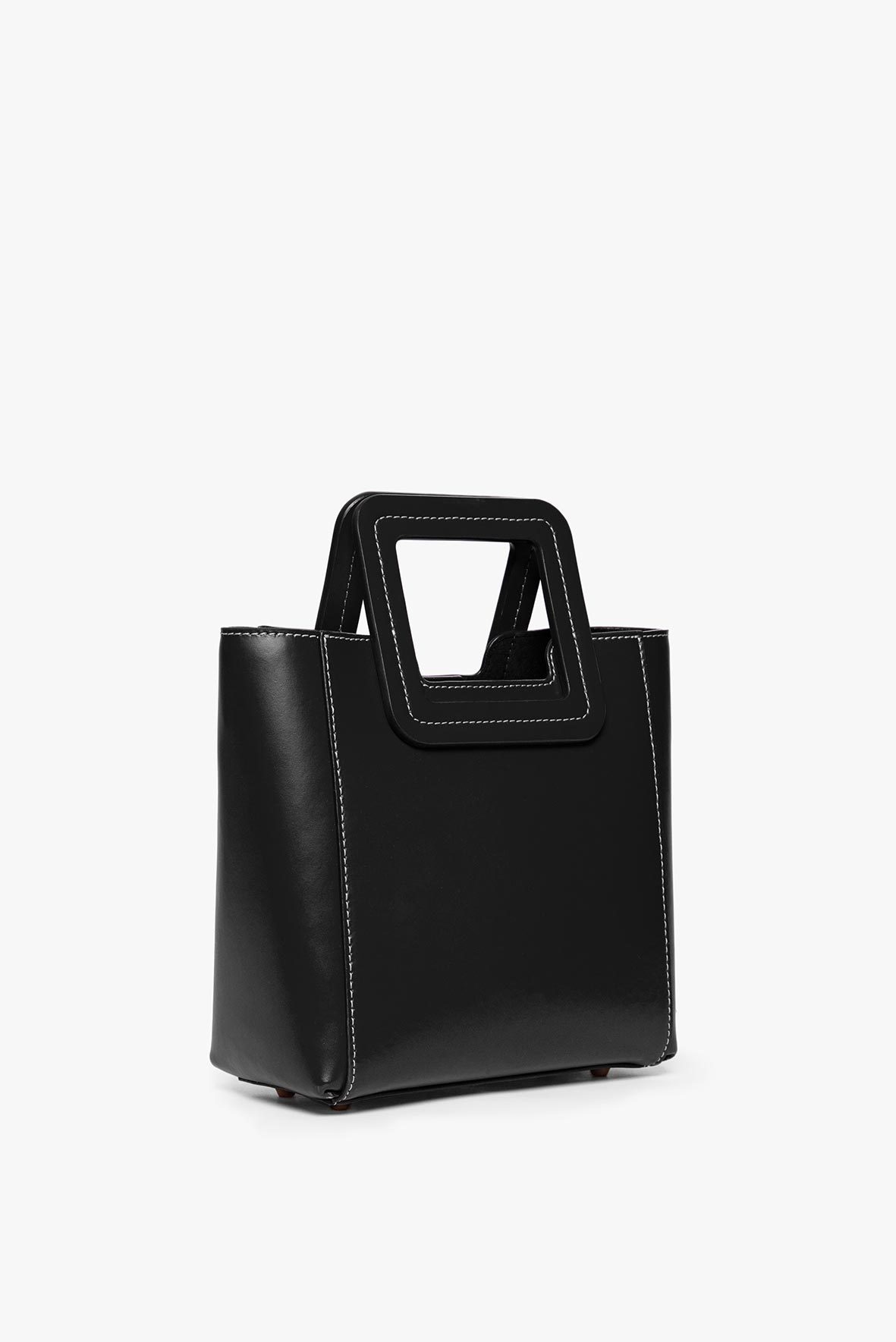STAUD MINI SHIRLEY LEATHER BAG | BLACK - 6