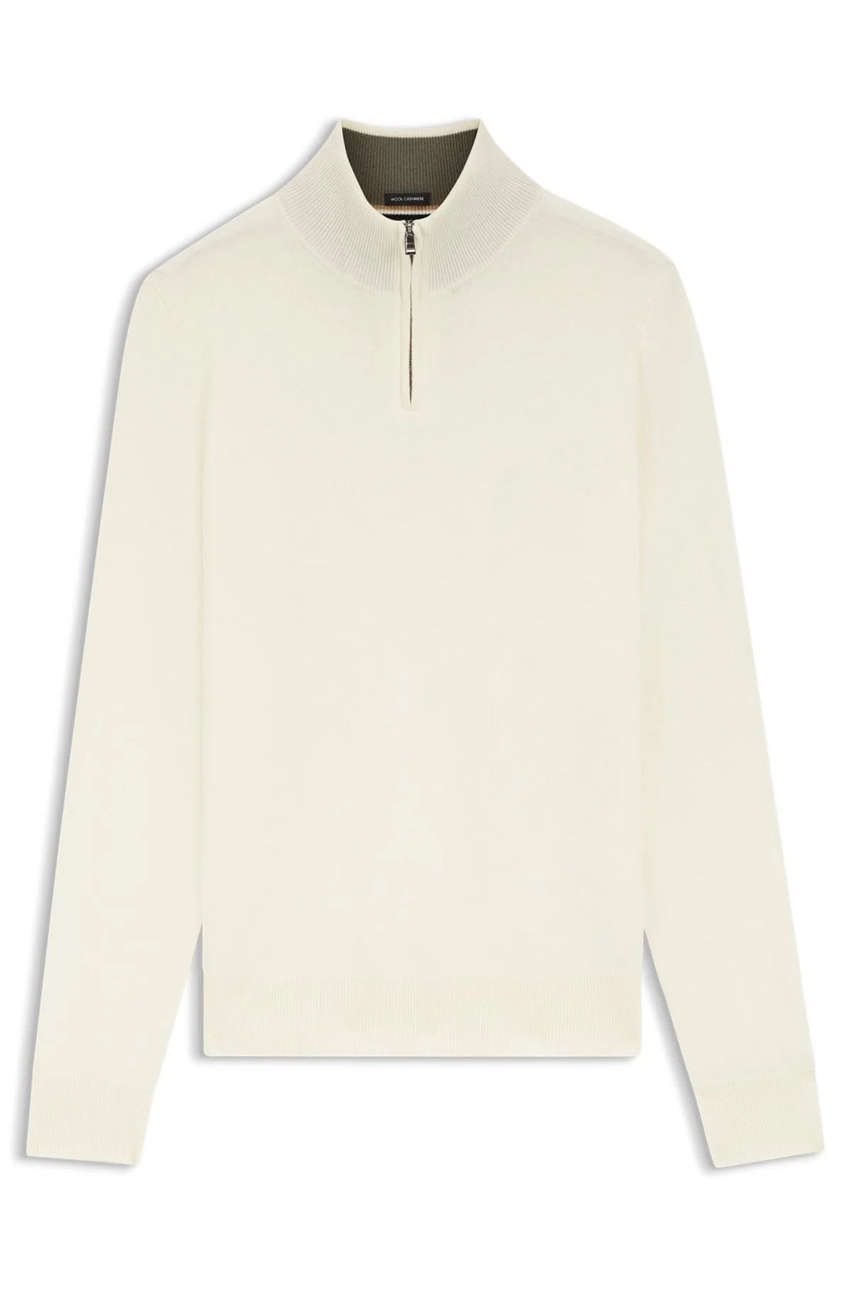 WOOL-CASHMERE SWEATER WITH ZIP NECK - 1