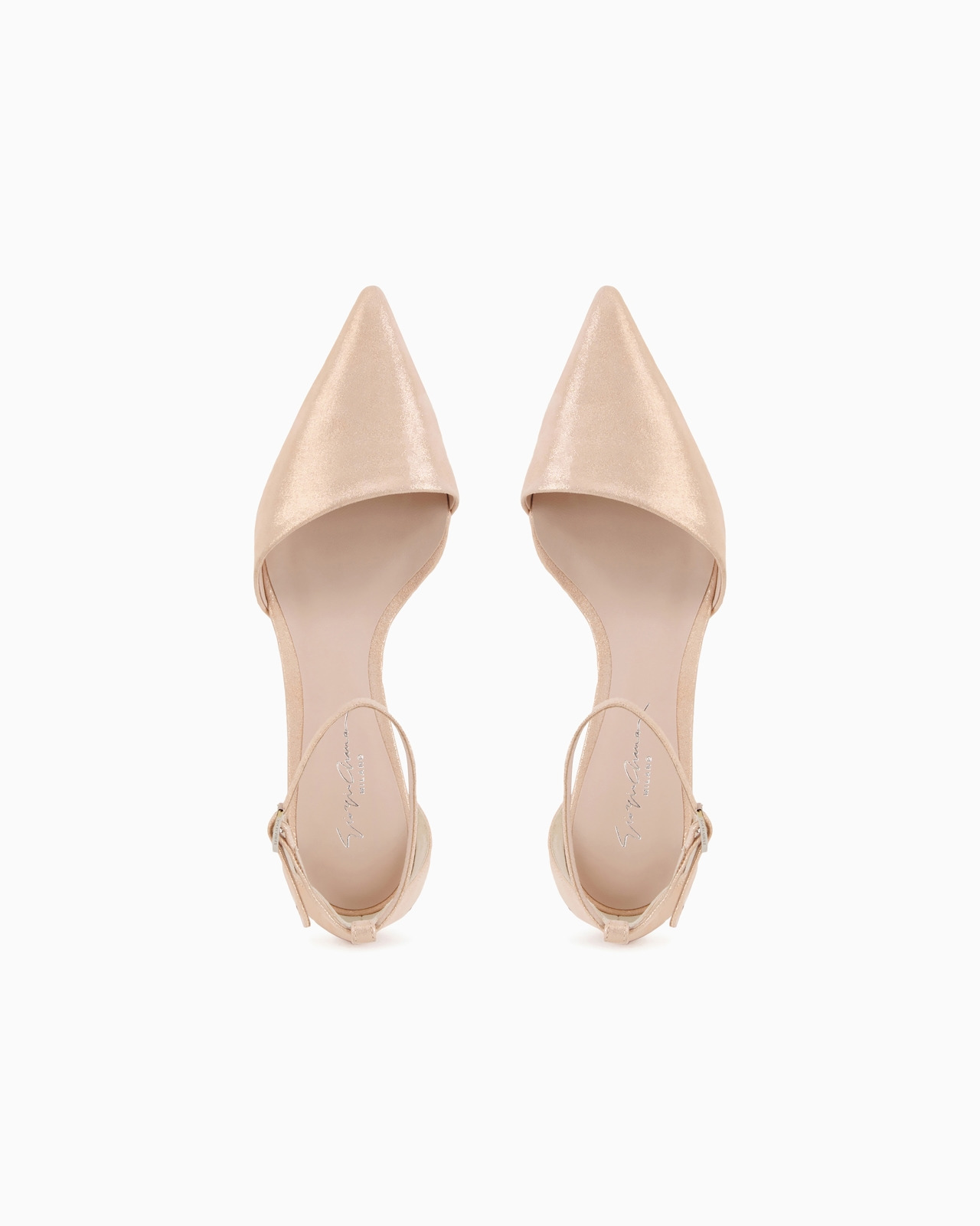 Laminated suede d'Orsay court shoes - 3