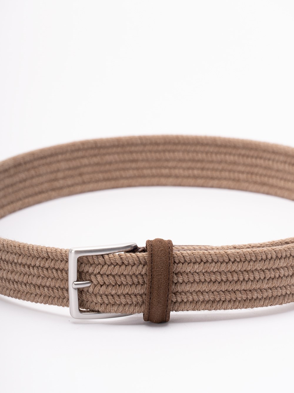 Woven Belt with Suede Details - 2