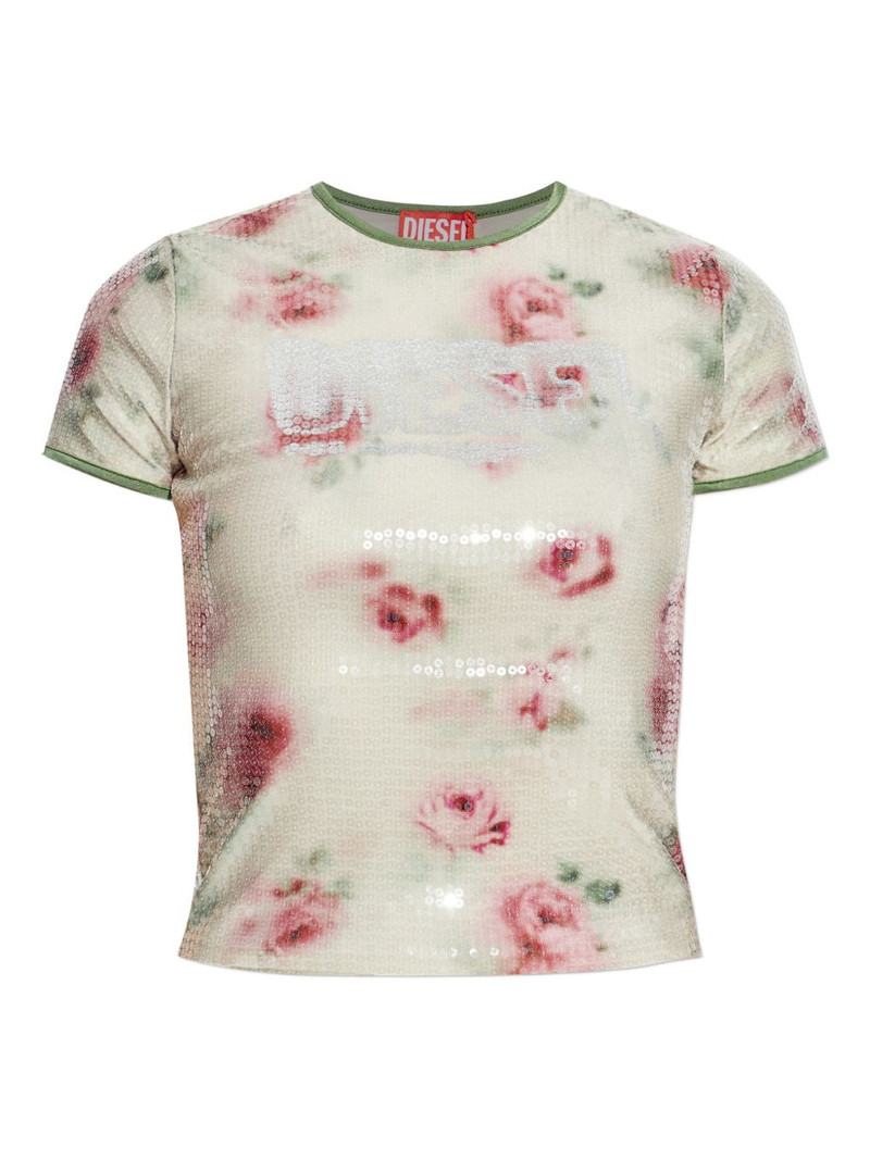 T-Unkel floral sequin T-shirt 1
