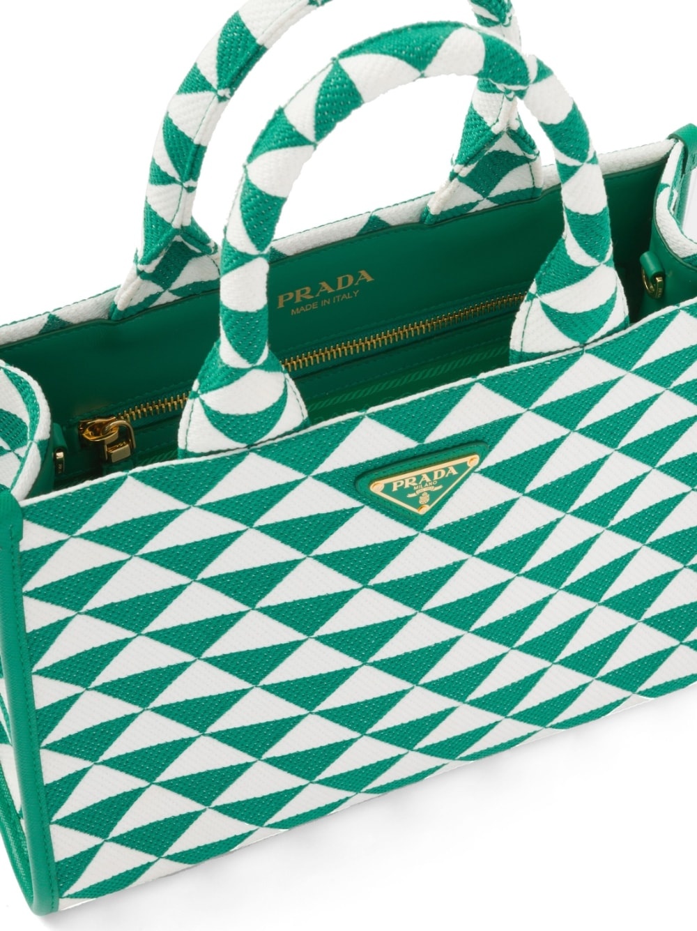 Small Prada Symbole embroidered fabric handbag - 6