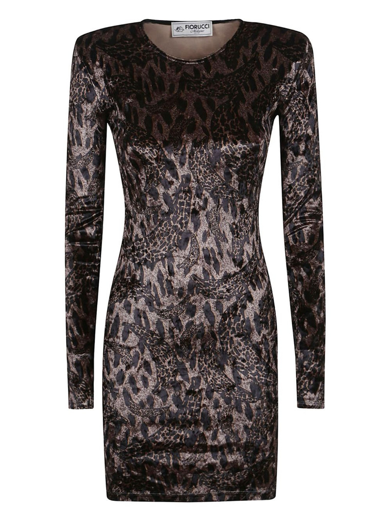 velvet leopard-print dress 1