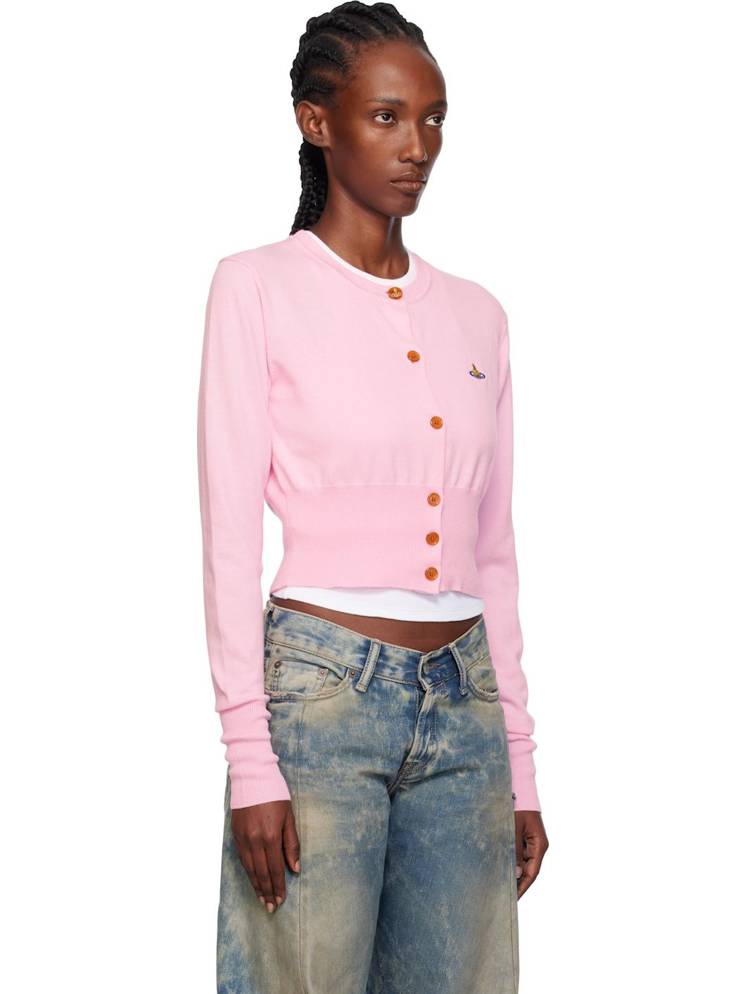 Pink Bea Cropped Cardigan - 2