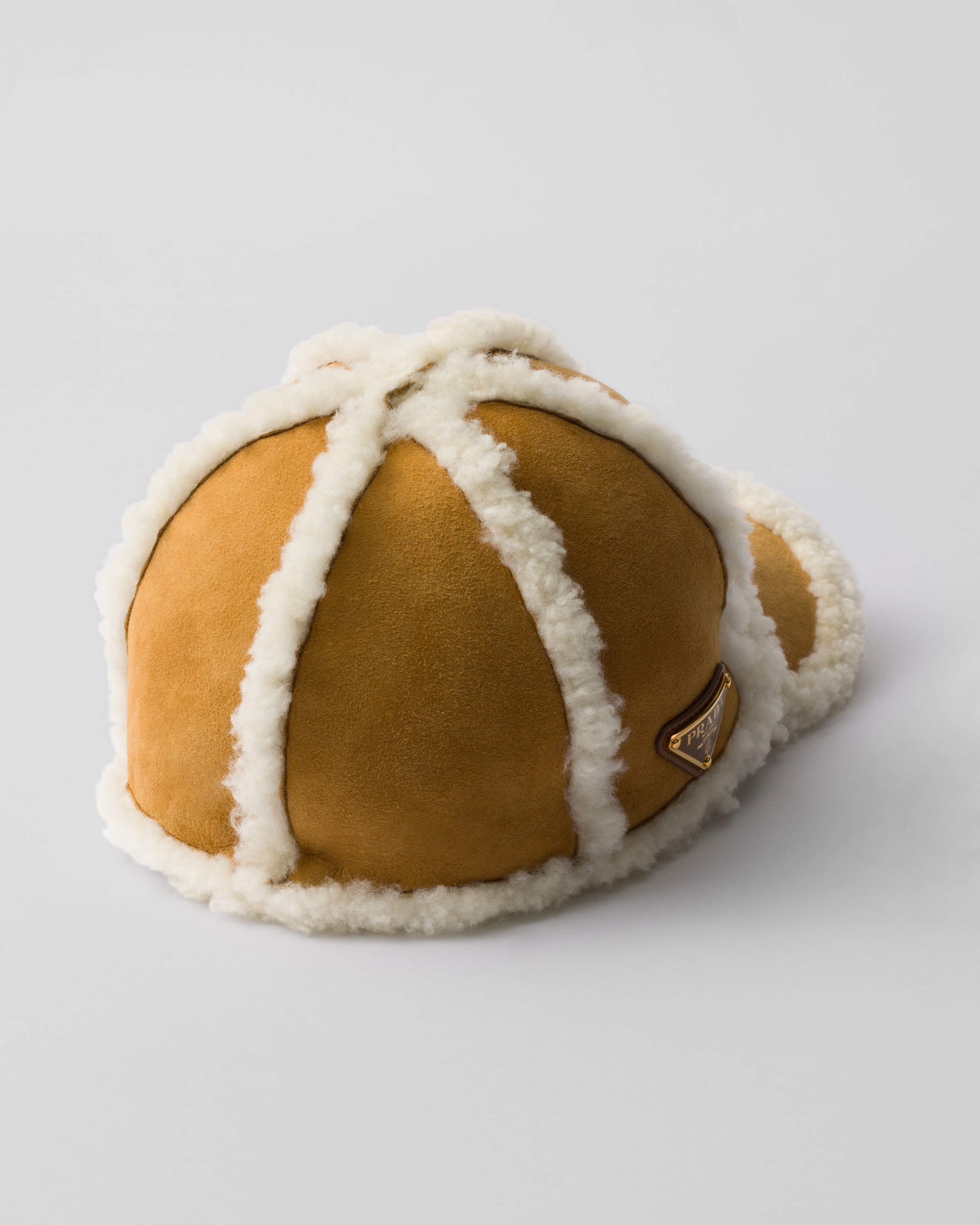 Suede shearling baseball cap - 3