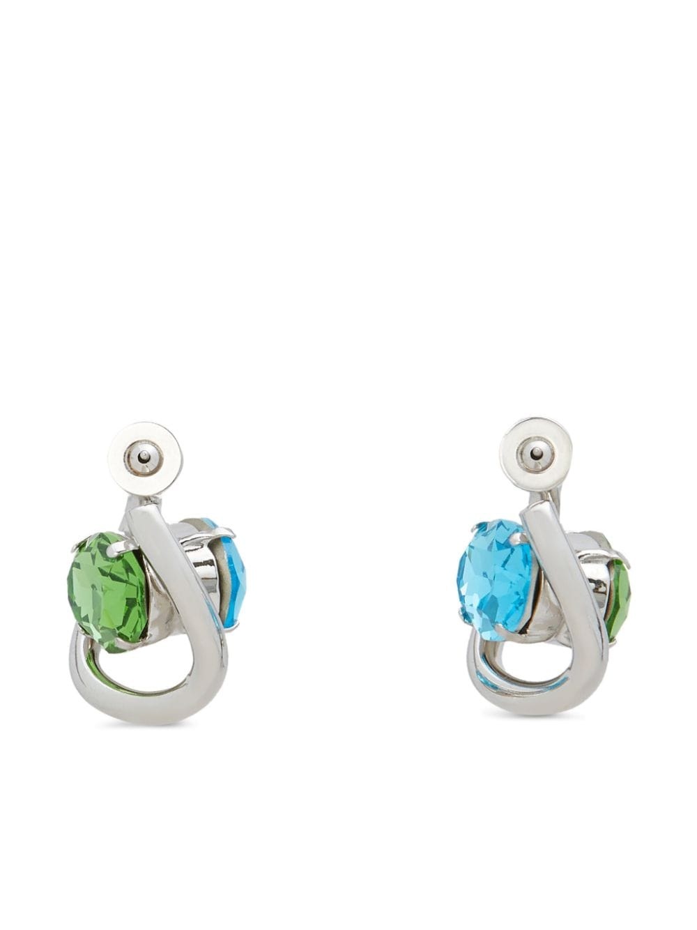 crystal-embellished hoop earrings - 3