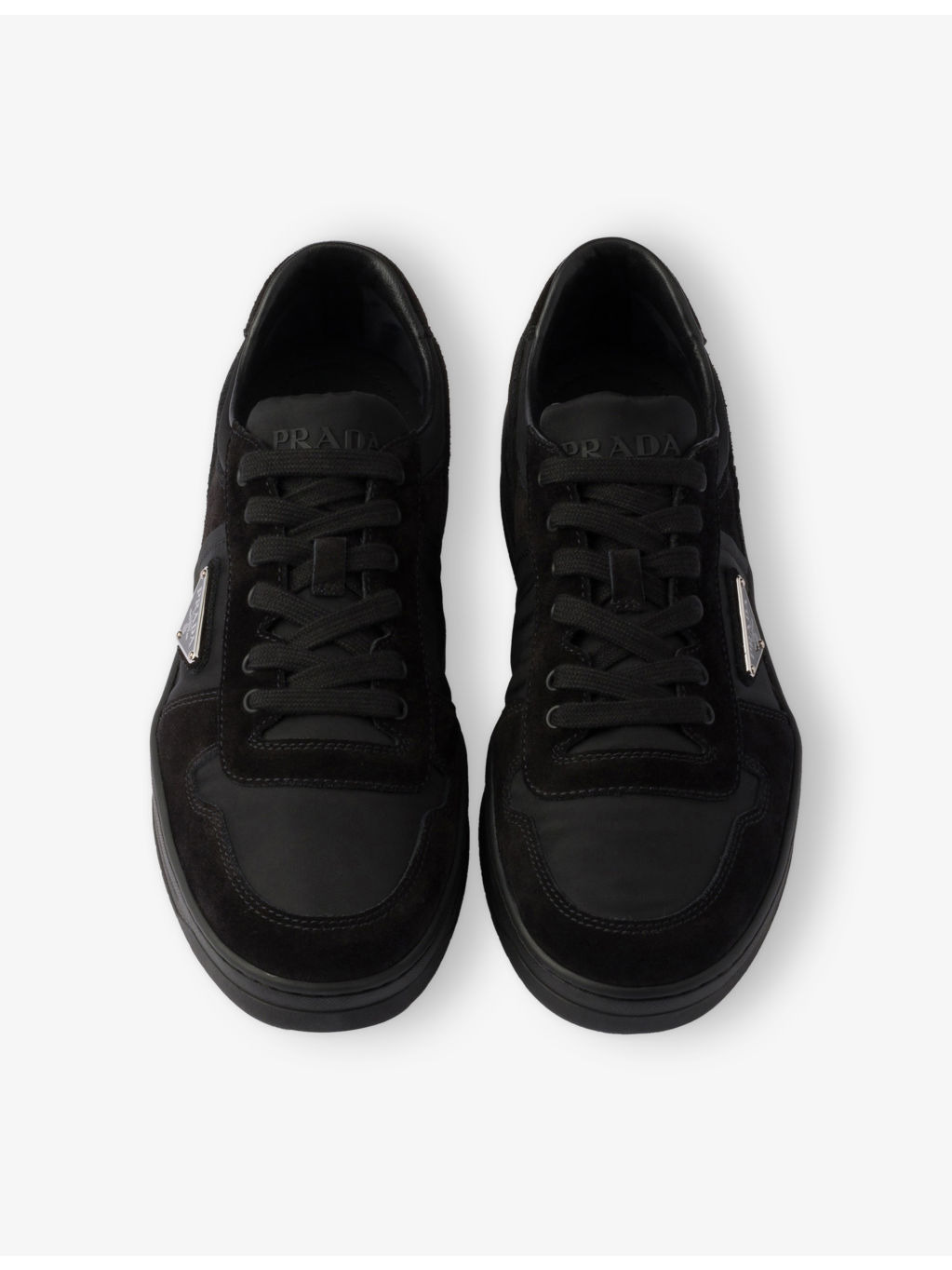 Downtown Re Nylon And Suede Trainers - 3