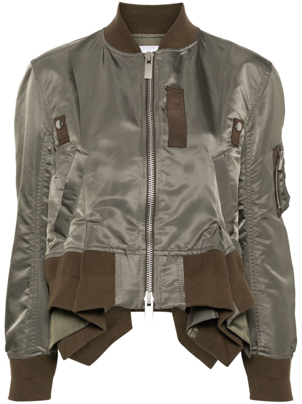 draped bomber jacket - 1