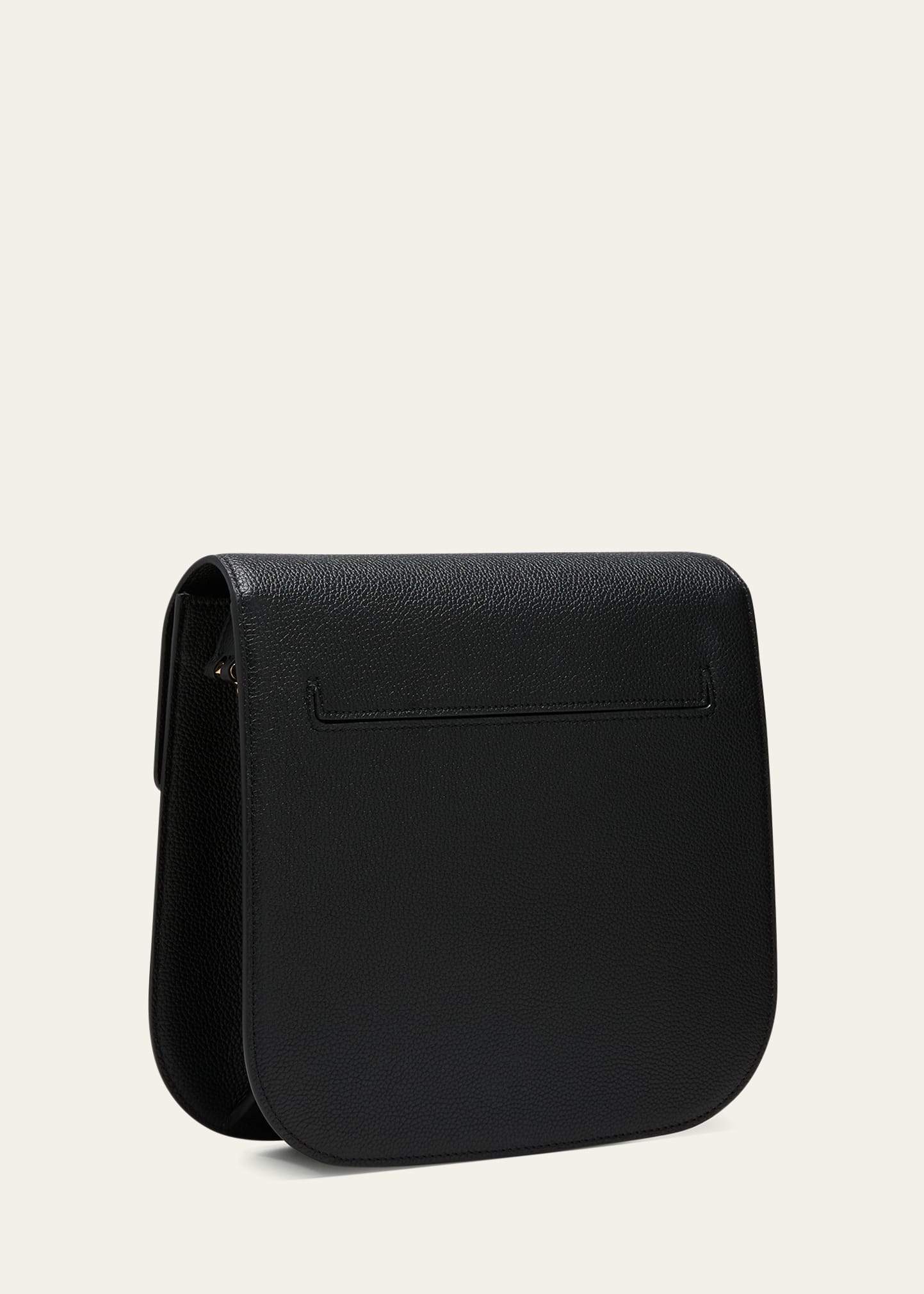 Tara Medium Crossbody in Grained Leather with Leather Strap - 3