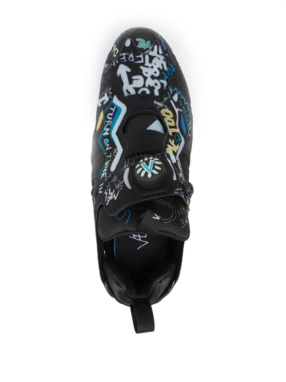 graffiti-print low-top sneakers - 4