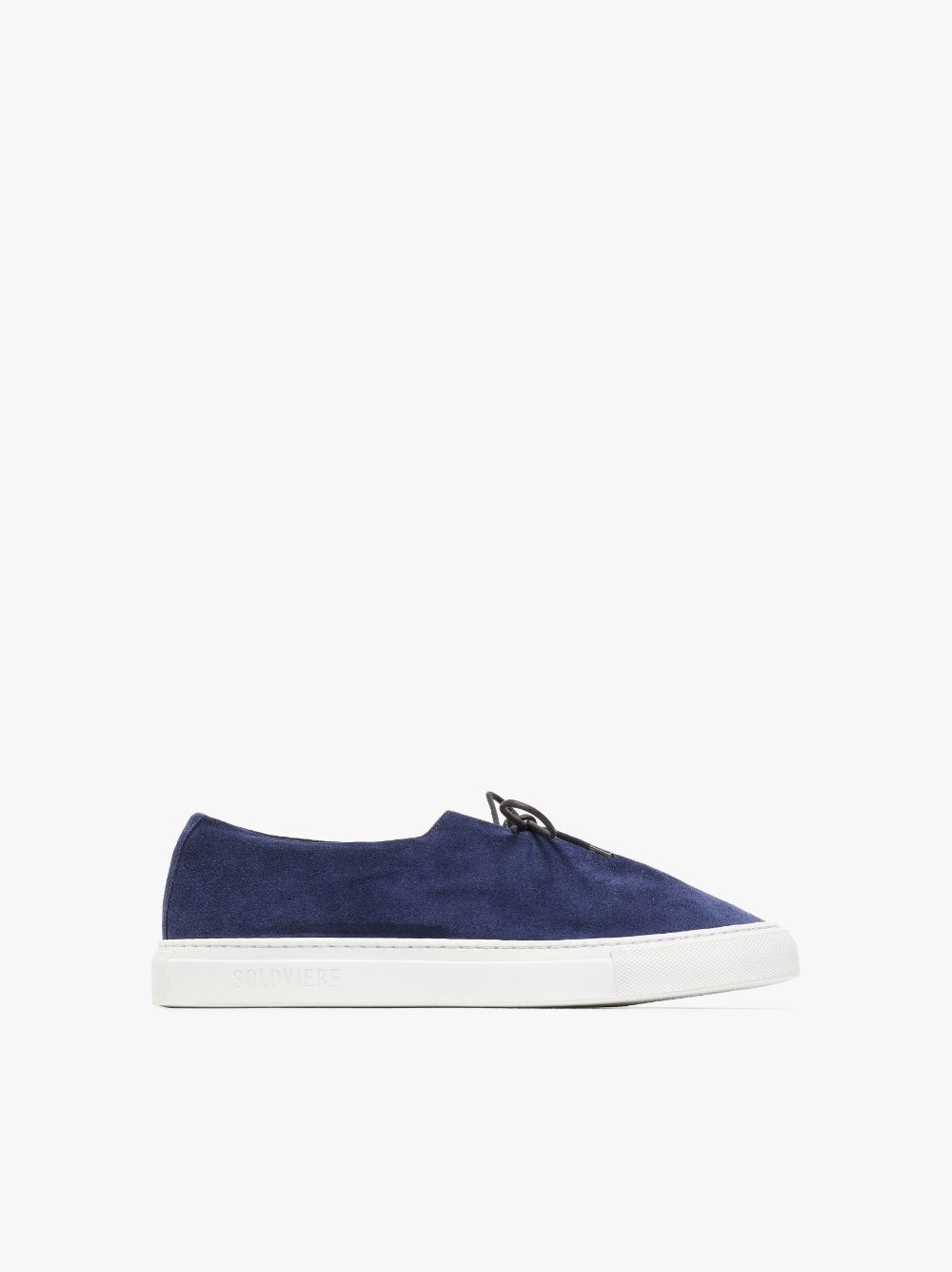 JACQUES SOLOVIÈRE NAVY SUEDE SNEAKERS - 1